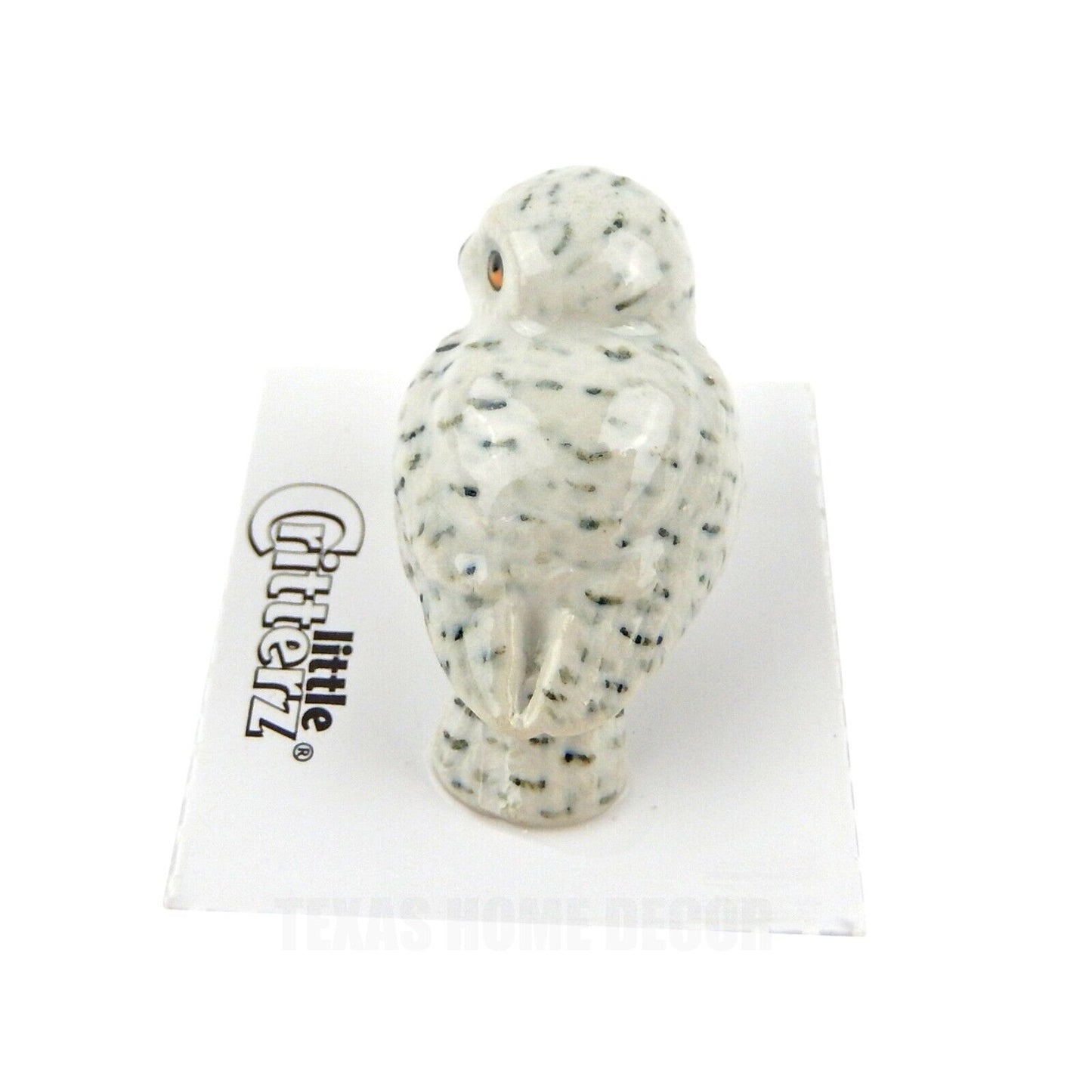 Little Critterz Miniature Collectors Snowy Owl "Ghost" Porcelain Figurine