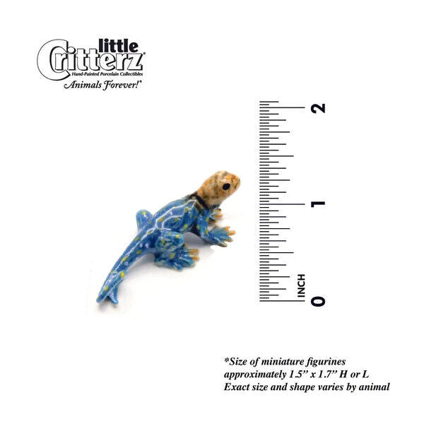 Little Critterz Miniature Collectors Collared Lizard "Boomer" Porcelain Figurine