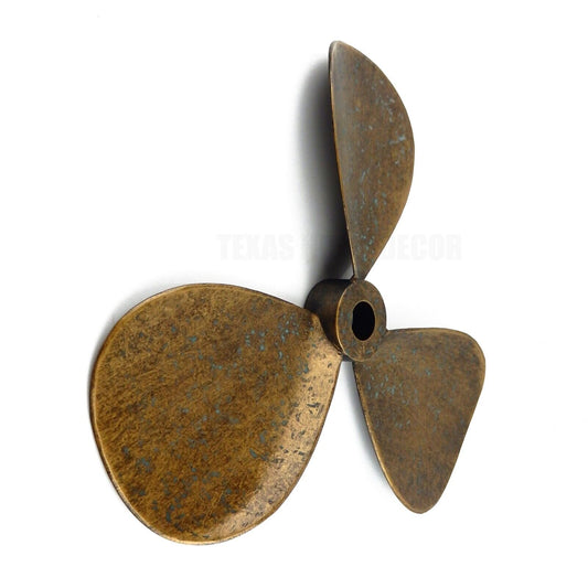 Metal Ship Propeller Nautical Wall Decor Light Weight Verdigris Rust Bronze 14"