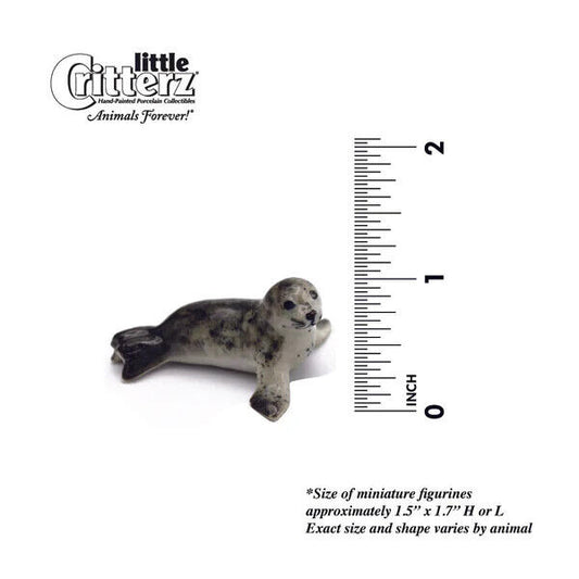 Little Critterz Miniature Collectors Harbor Seal Pup "Andre" Porcelain Figurine