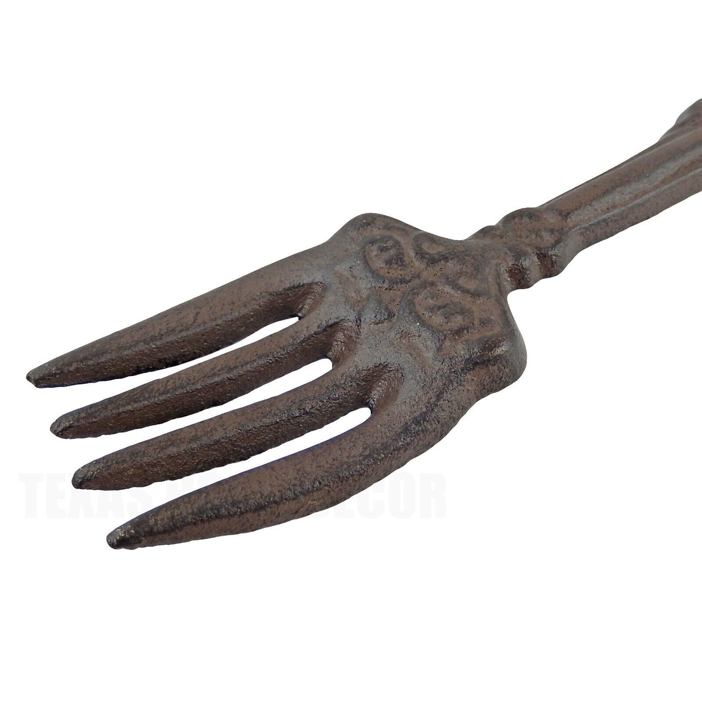 Rustic Cast Iron Decorative Fork Kitchen Wall Decor Heavy Duty Floral Accents