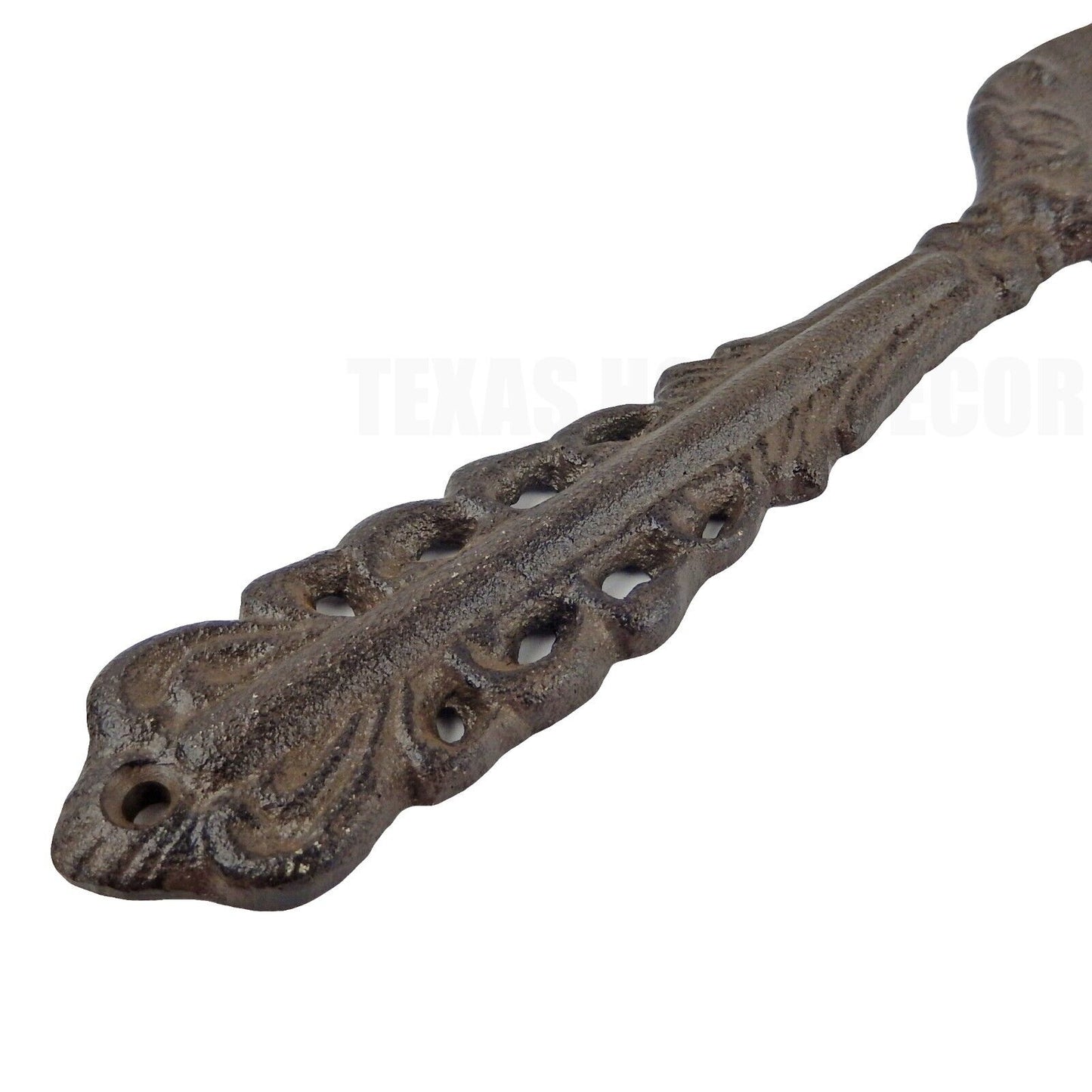 Rustic Cast Iron Decorative Spoon Kitchen Wall Decor Heavy Duty Floral Accents