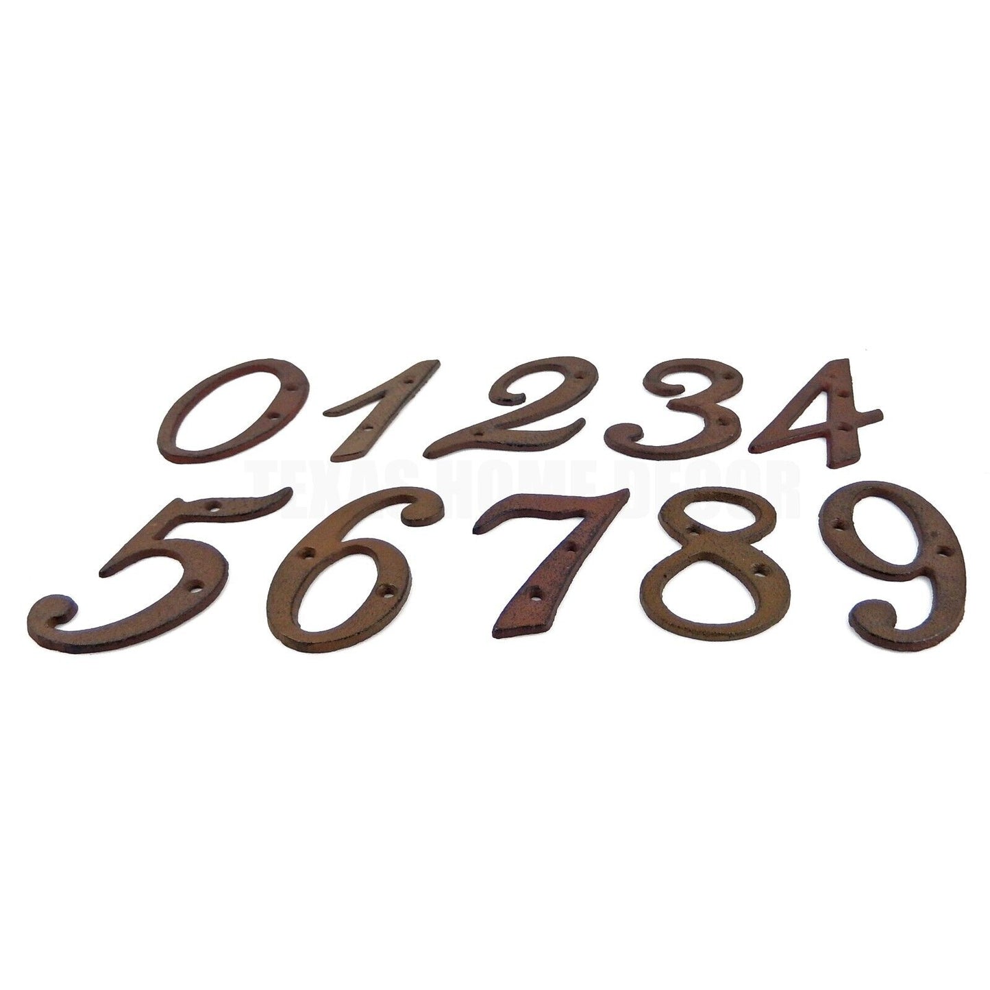 Metal House Numbers Street Address 4 inch Rustic Cast Iron Pick #'s from 0-9