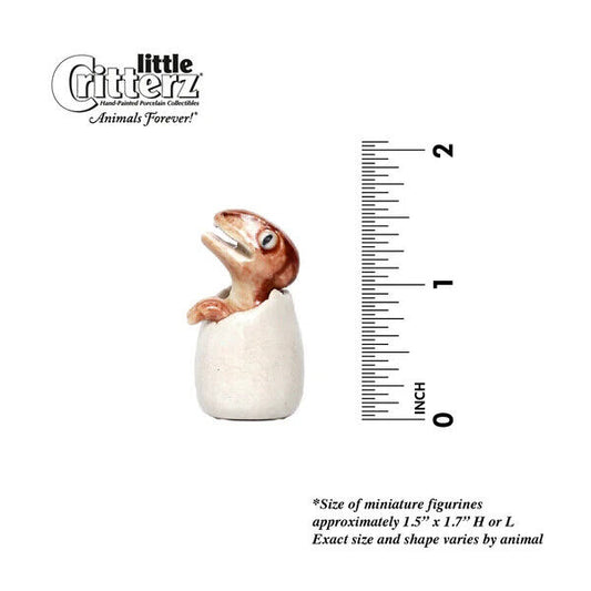 Little Critterz Miniature Collectors Dinosaur Egg Hatchling Porcelain Figurine