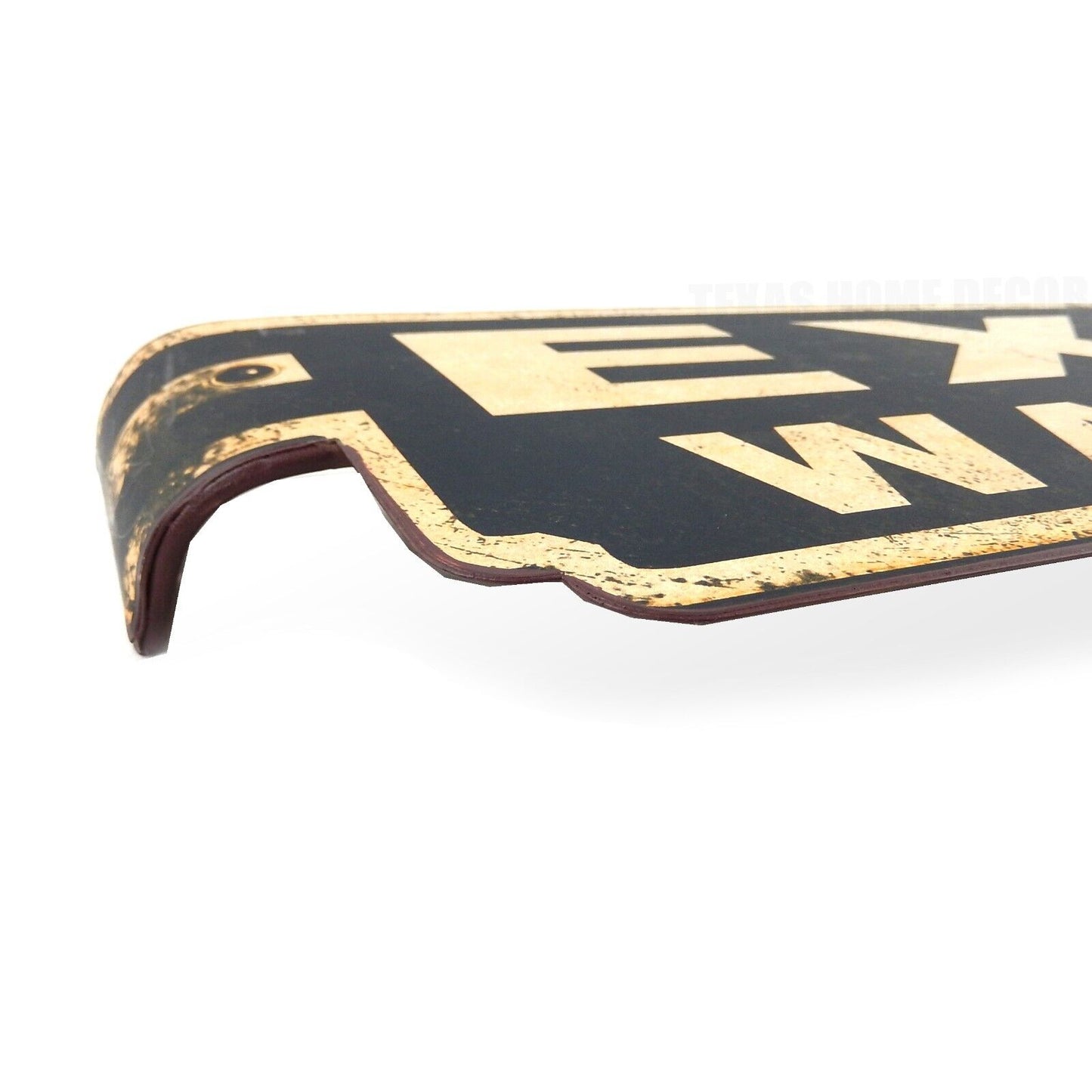 Exit Way Out Curved Metal Wall Decor Sign Vintage Style Movie Theatre Game Room