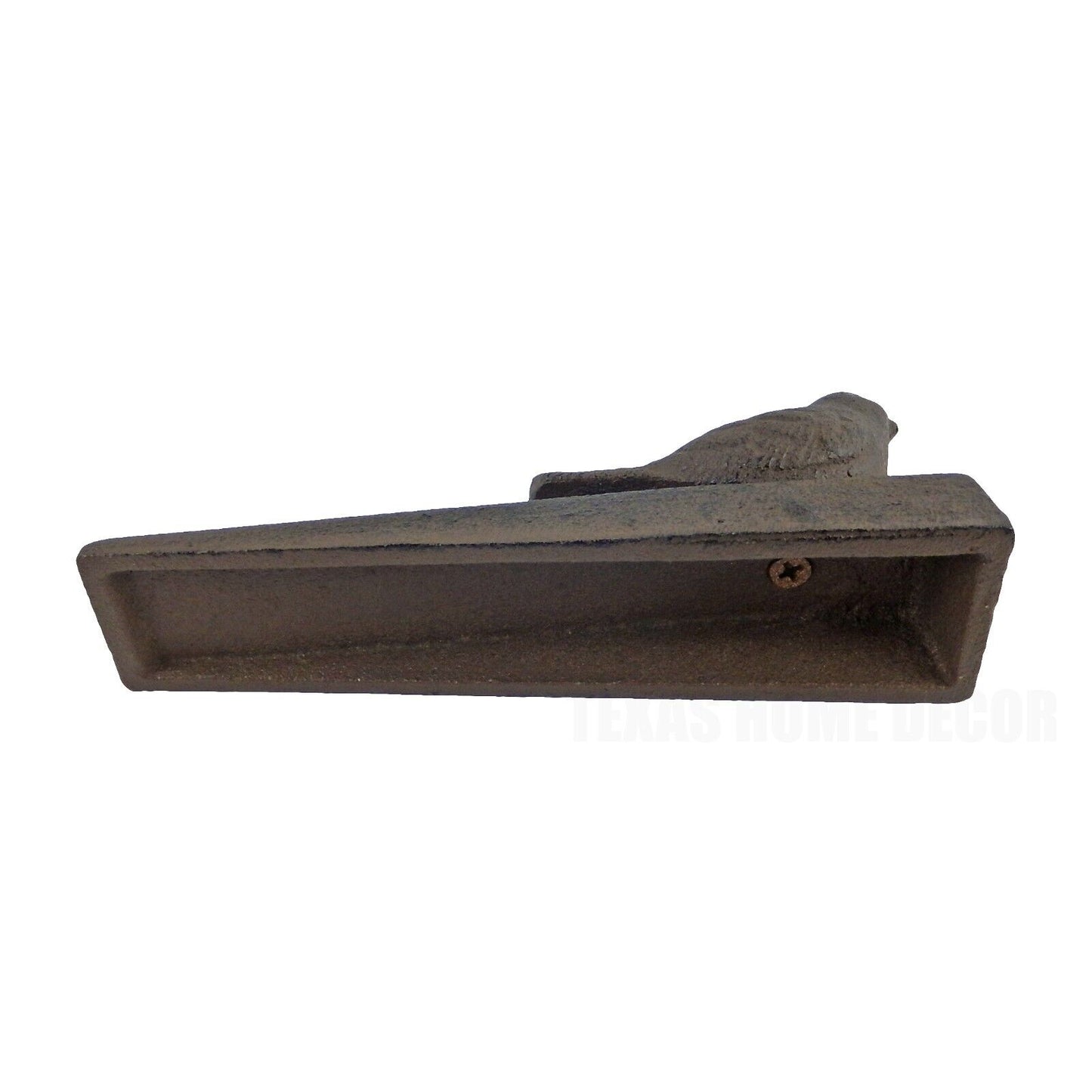 Bird Doorstop Wedge Cast Iron Rustic Antique Brown Finish Home & Garden Decor