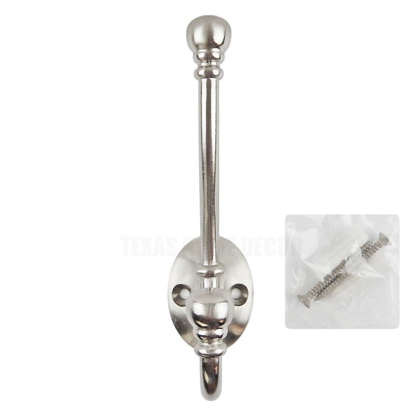 Fancy Brushed Stainless Steel Double Wall Hook Bathroom Door Towel Coat Hanger