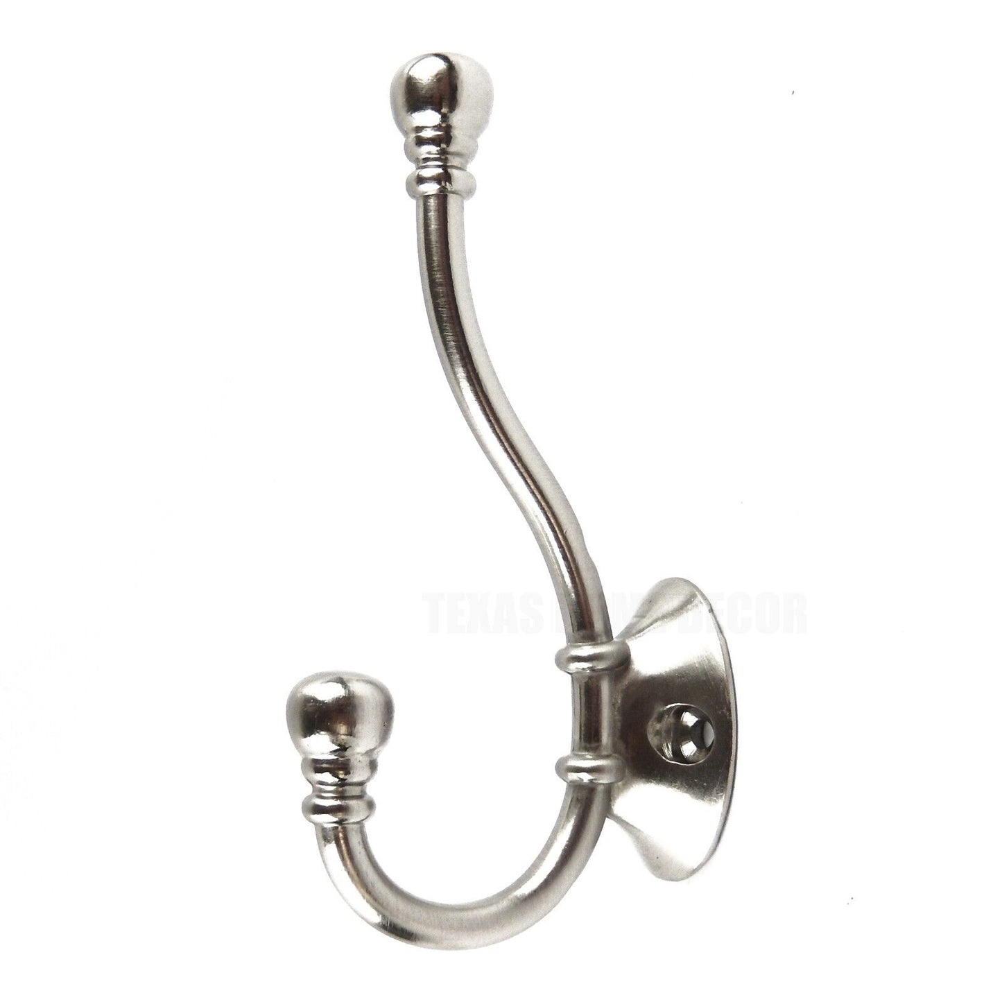 Fancy Brushed Stainless Steel Double Wall Hook Bathroom Door Towel Coat Hanger