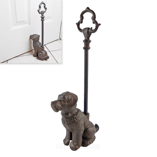 Cast Iron Dog Door Porter With Handle Heavy Duty Antique Style 15 1/4" Tall