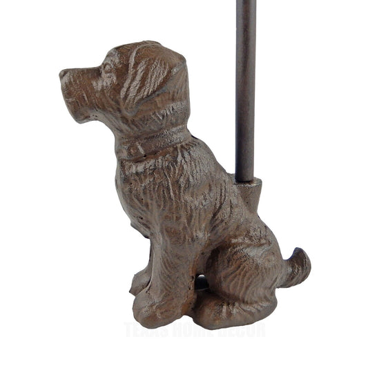 Cast Iron Dog Door Porter With Handle Heavy Duty Antique Style 15 1/4" Tall