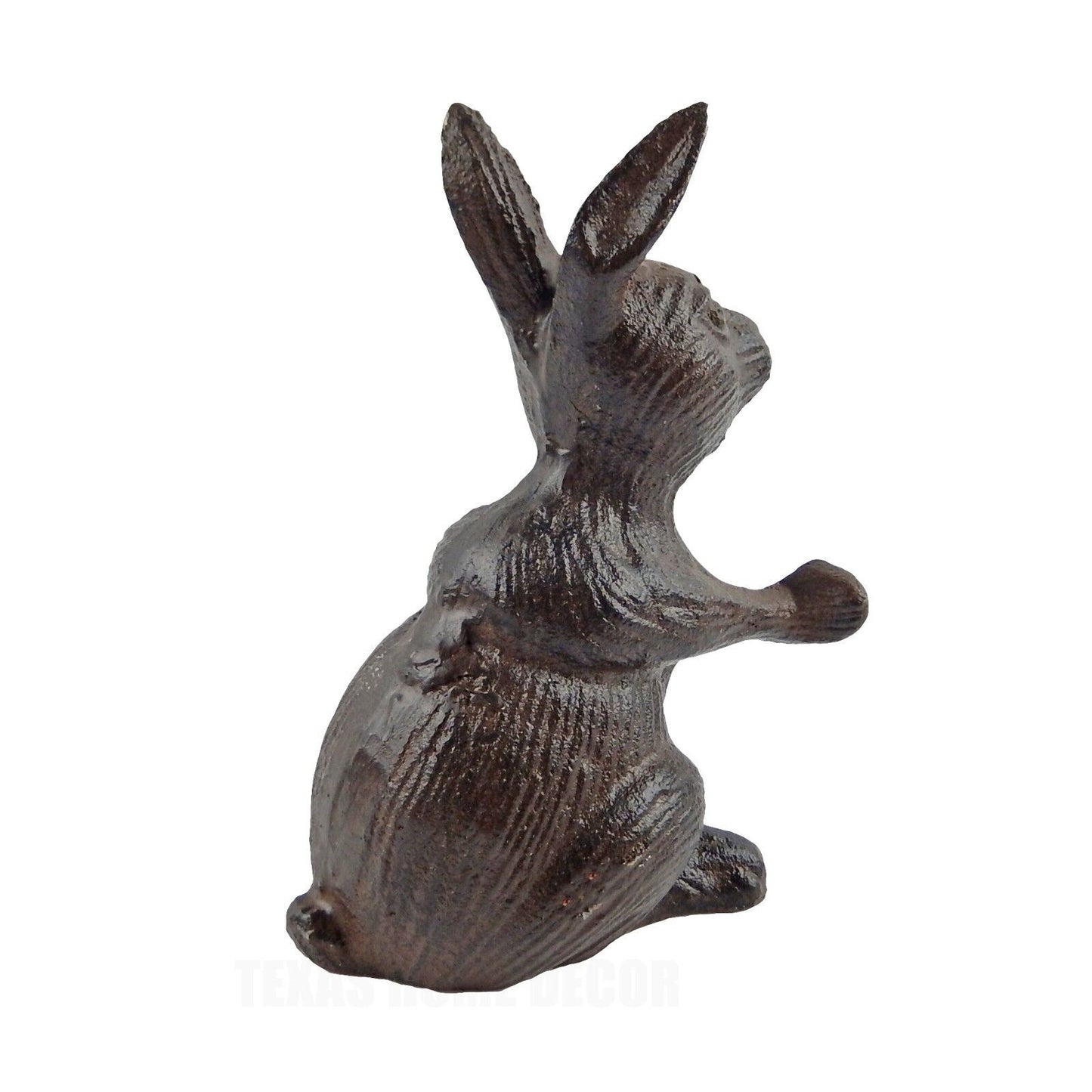 Bunny Rabbit Indoor Cast Iron Doorstop Figurine Bookend Rustic Antique Brown