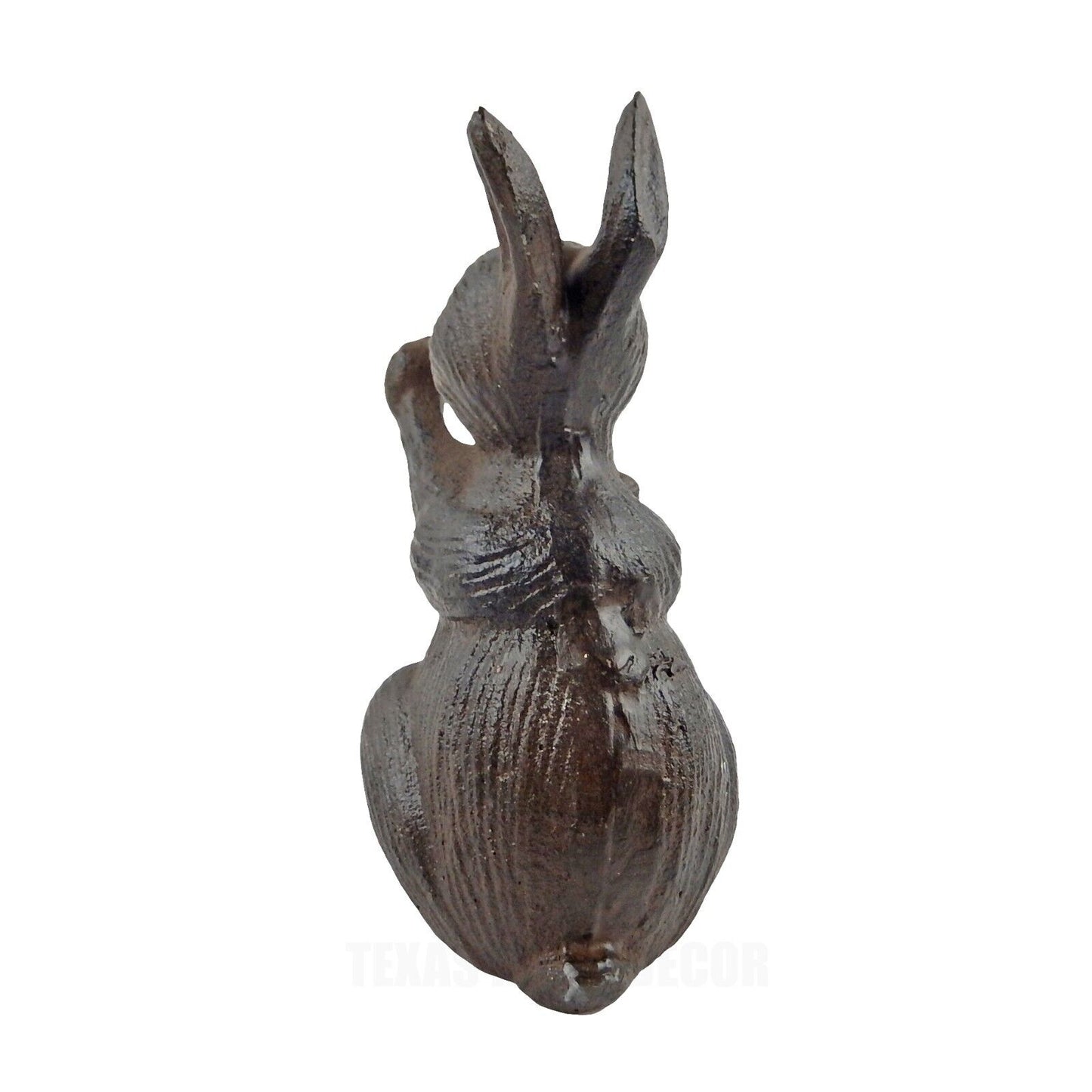 Bunny Rabbit Indoor Cast Iron Doorstop Figurine Bookend Rustic Antique Brown