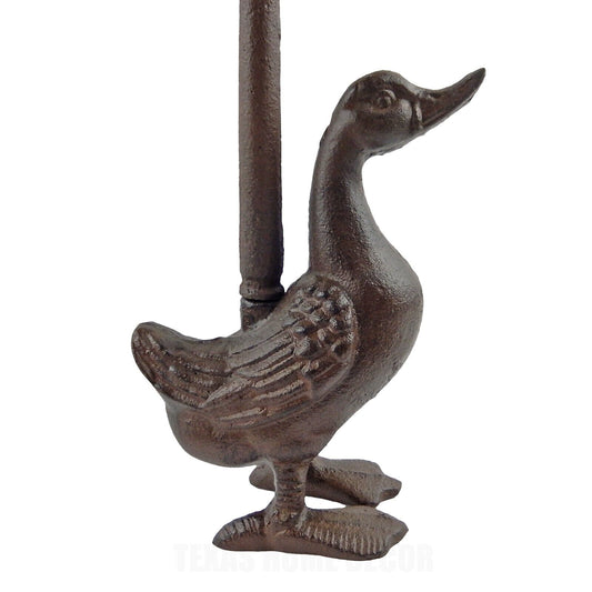 Duck Doorstop Door Porter with Handle Antique Style Cast Iron 20.5" Tall