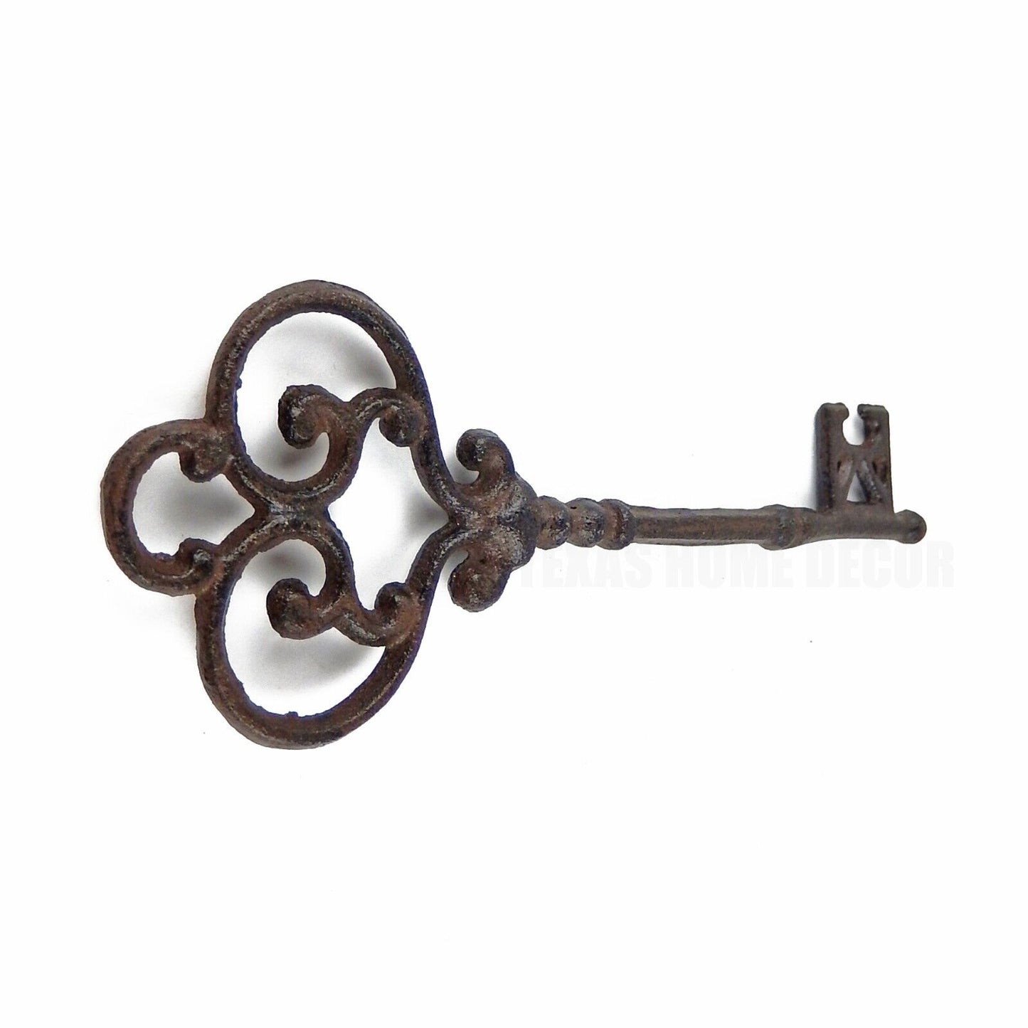 Vintage Style Large Skeleton Church Key Rustic Antique Brown Iron 9 1/2"