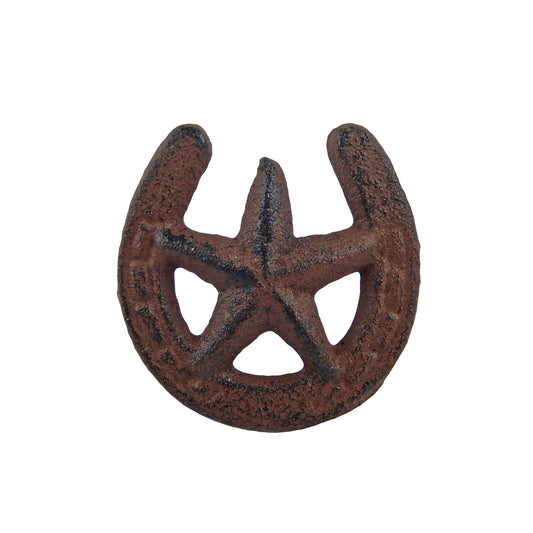 Horseshoe Star Nails Cast Iron 2 1/8" Head Rustic Brown Decor (Pack of 12)