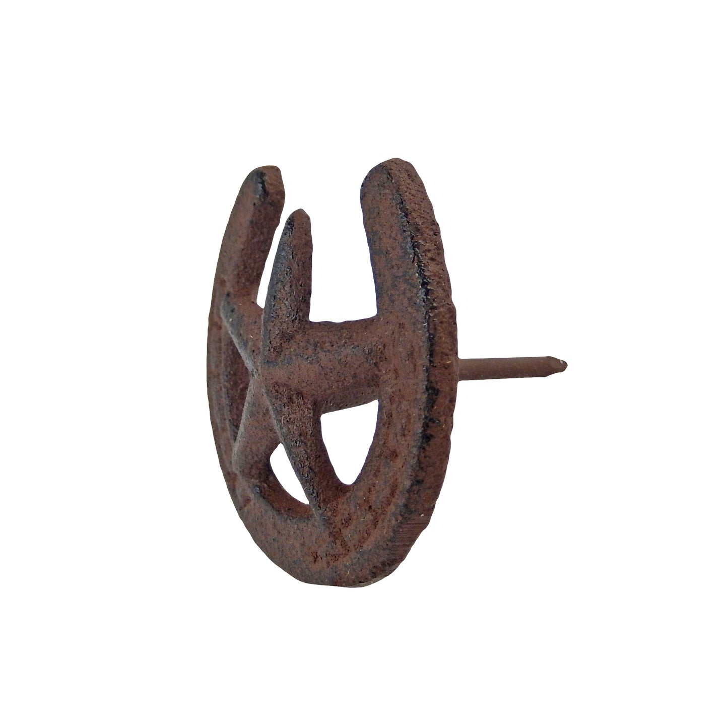 Horseshoe Star Nails Cast Iron 2 1/8" Head Rustic Brown Decor (Pack of 12)
