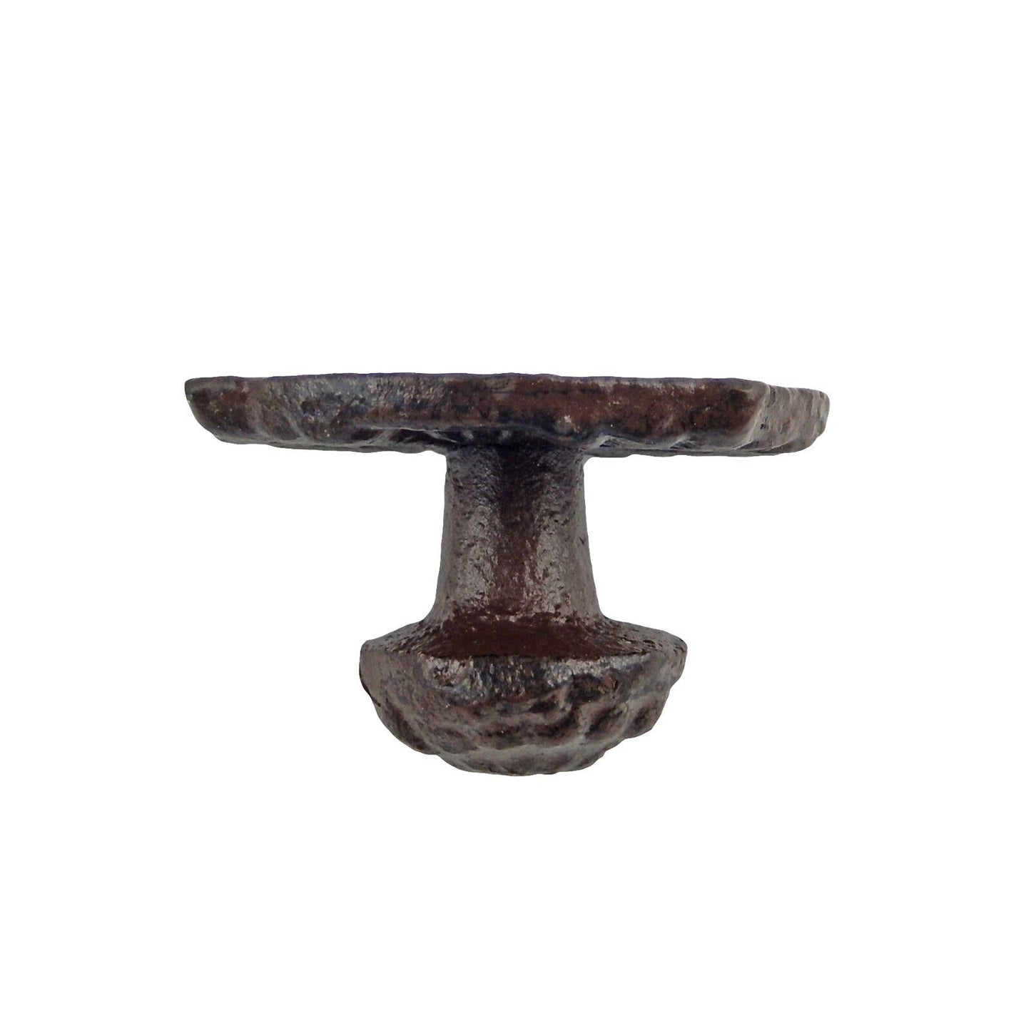 Floral Cast Iron Drawer Knob Pull or Wall Hook Hanger Antique Style Rustic Brown