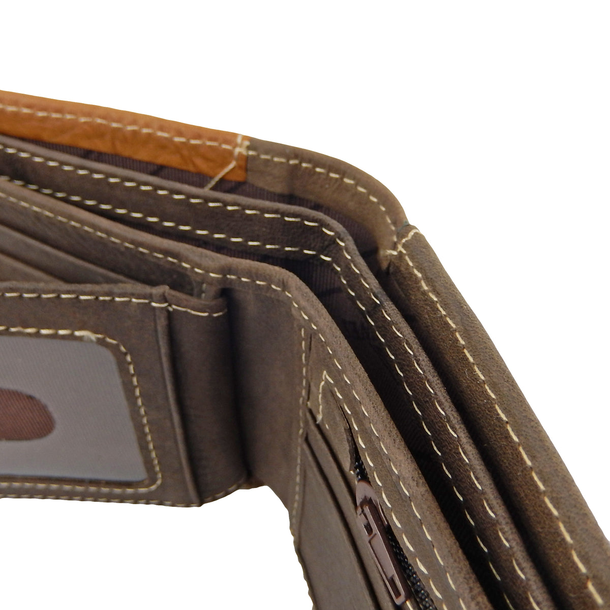 Pistol Concho Men's Wallet Bi-Fold Genuine Leather Real Cow Hair Black Brown