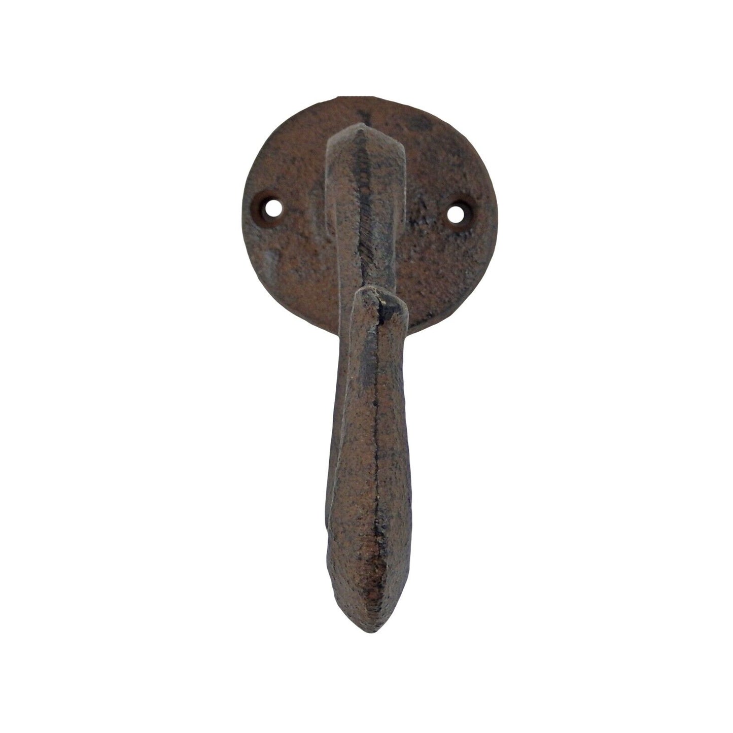 Industrial "Love" Clevis Eye Wall Hook Heavy Duty Cast Iron Antique Brown Look