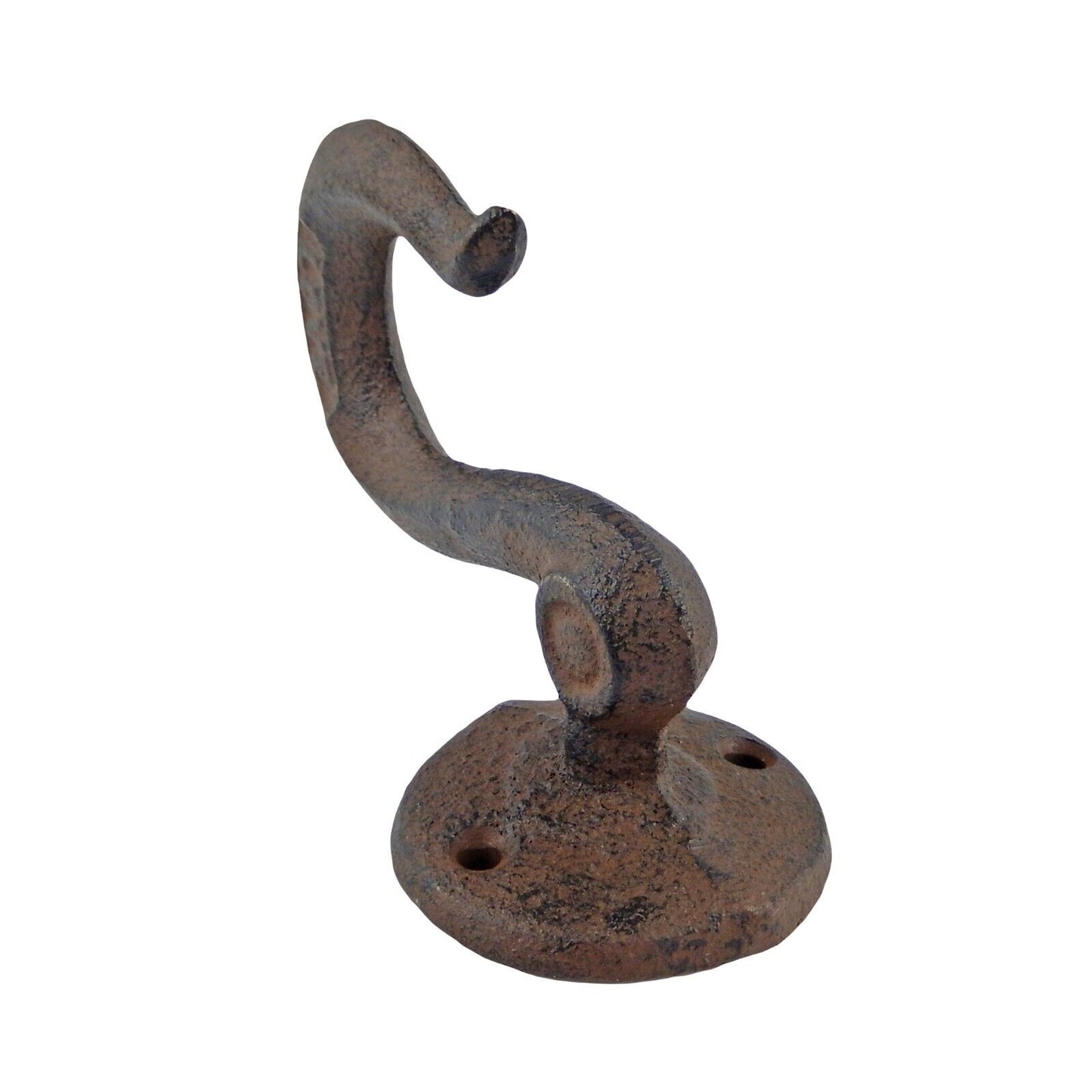 Industrial "Love" Clevis Eye Wall Hook Heavy Duty Cast Iron Antique Brown Look