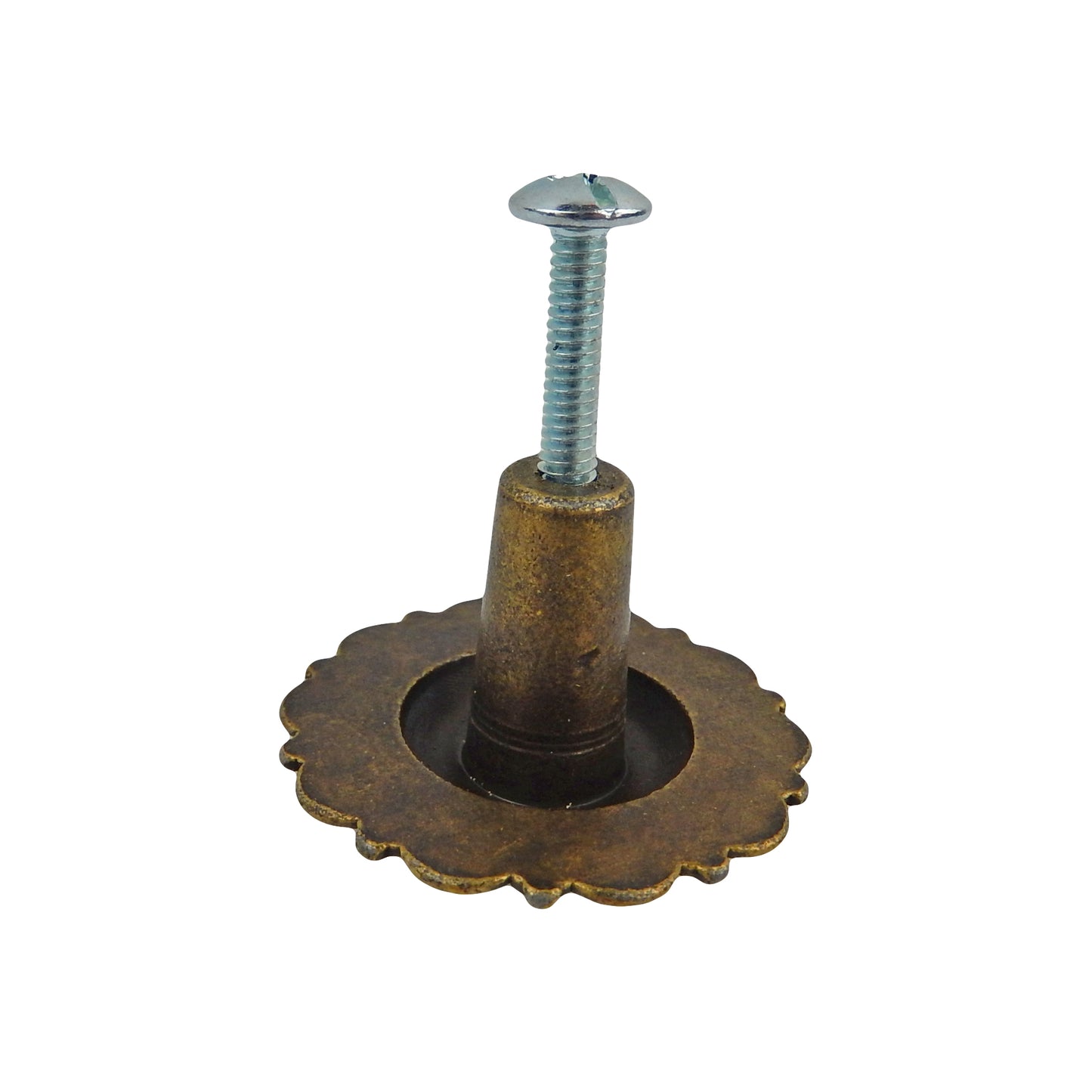 Star Horseshoe Floral Cabinet Drawer Knob Pull Antique Brass 1.5 inch