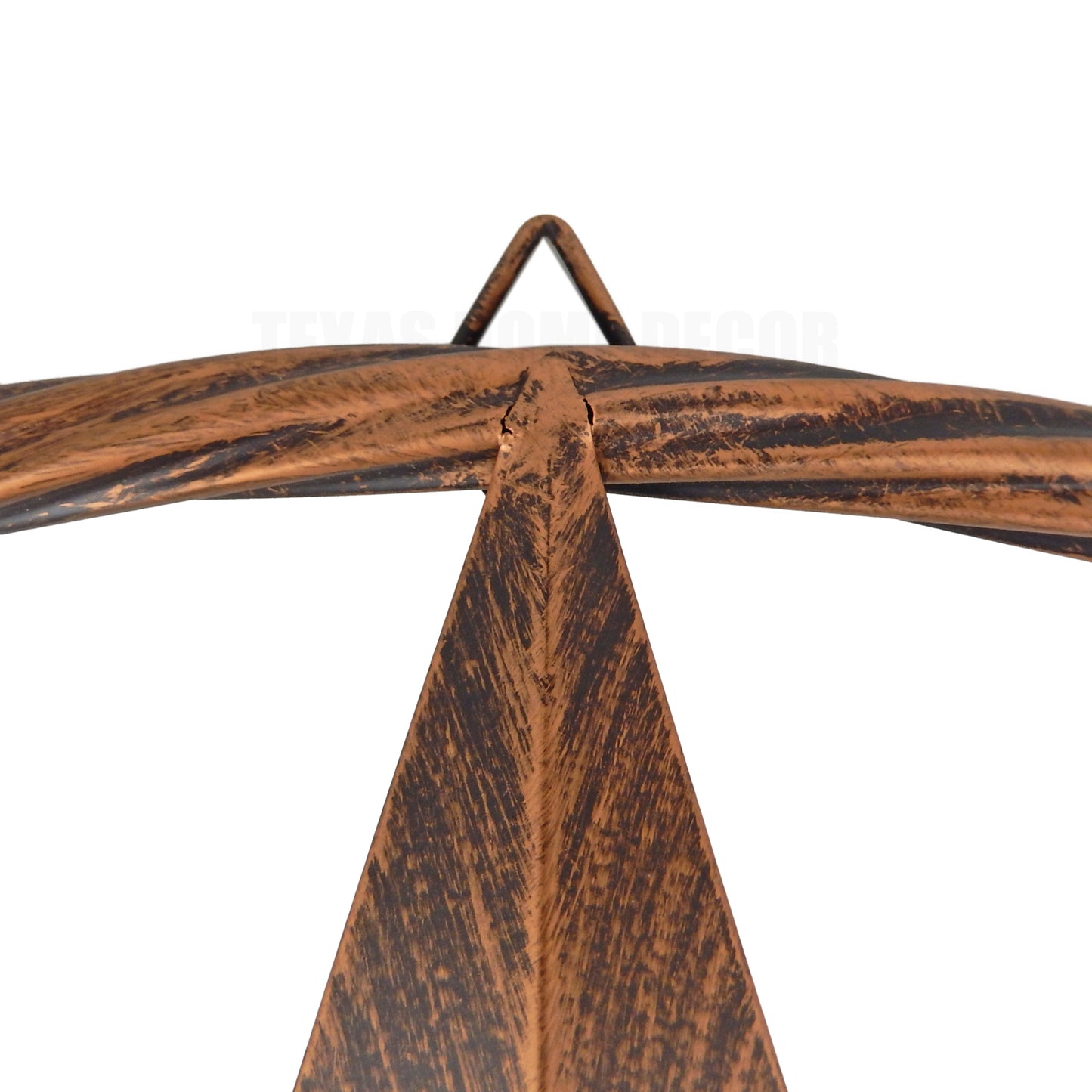 Large Metal Barn Star Rope Ring Rustic Western Decor Brushed Copper Finish 23 in