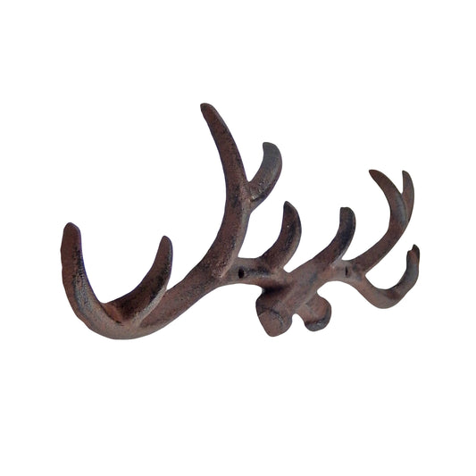 Deer Antler Wall Hook Rack Key Towel Coat Hanger Rustic Cabin Lodge Decor 14 in