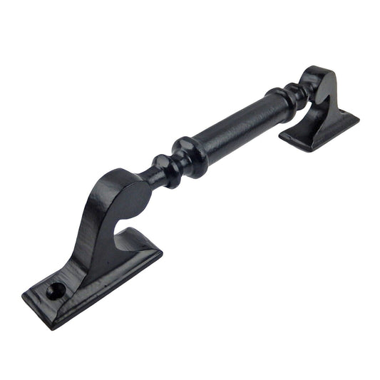 Large Fancy Door Handle Pull Heavy Duty Black Powder Coated Finish 11 3/4 inch