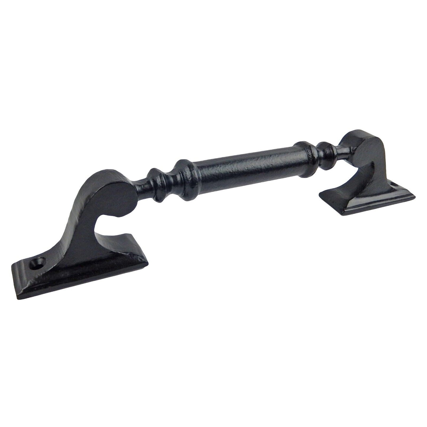 Large Fancy Door Handle Pull Heavy Duty Black Powder Coated Finish 11 3/4 inch