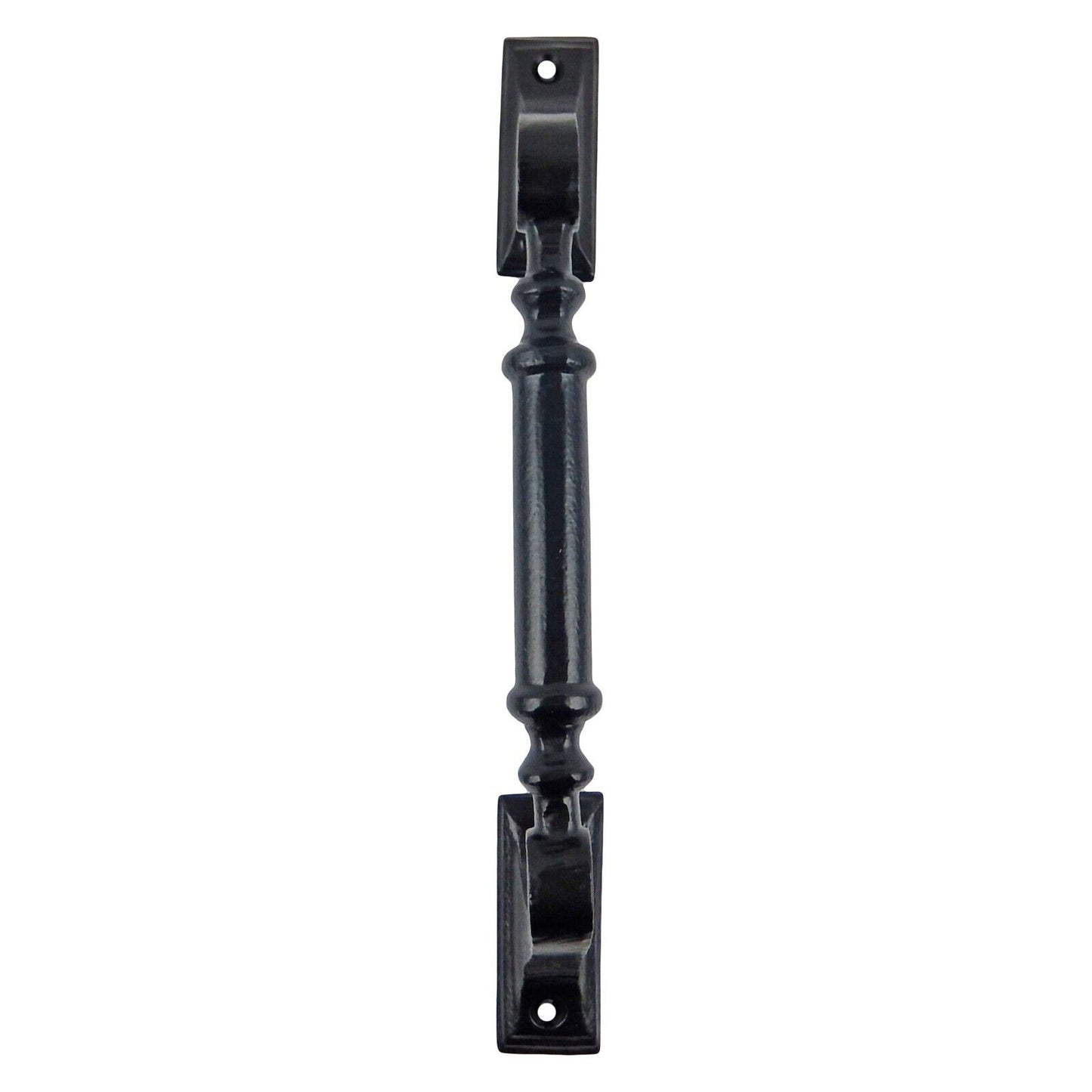Large Fancy Door Handle Pull Heavy Duty Black Powder Coated Finish 11 3/4 inch