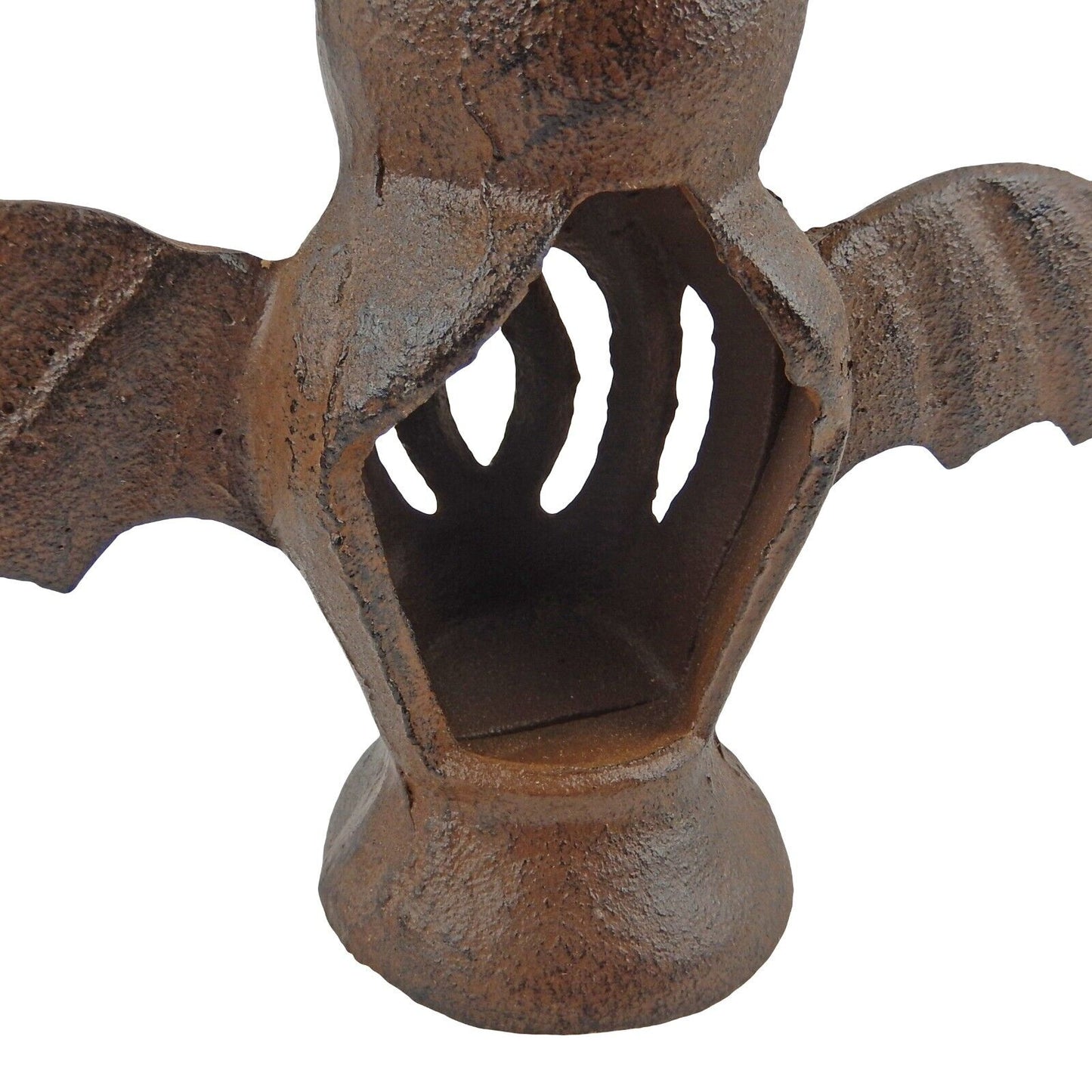 Rustic Cast Iron Bat Candle Holder Halloween Haunted House Home Decor 10 inch