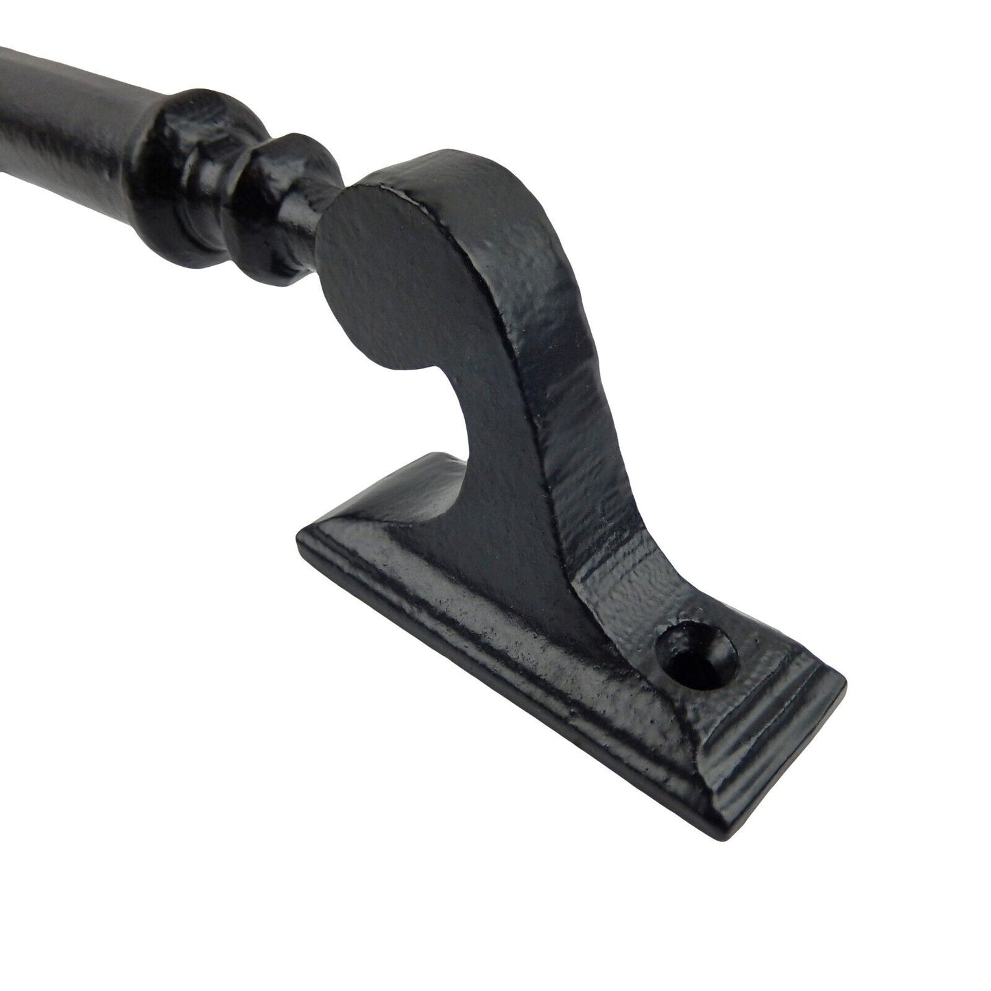 Large Fancy Door Handle Pull Heavy Duty Black Powder Coated Finish 11 3/4 inch