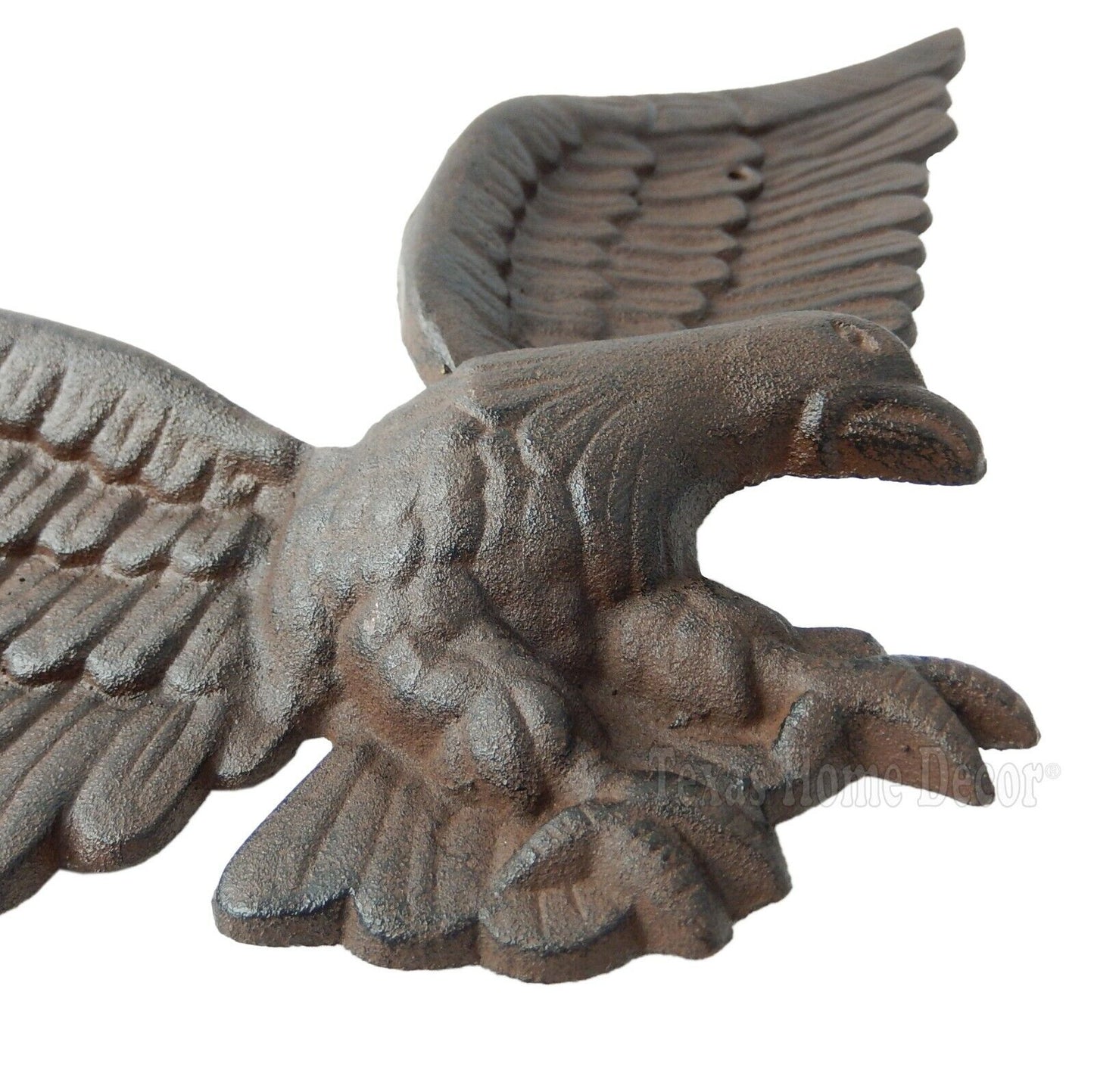 Large American Eagle Wall Decor Sign Cast Iron Heavy Duty Rustic Finish 21 inch
