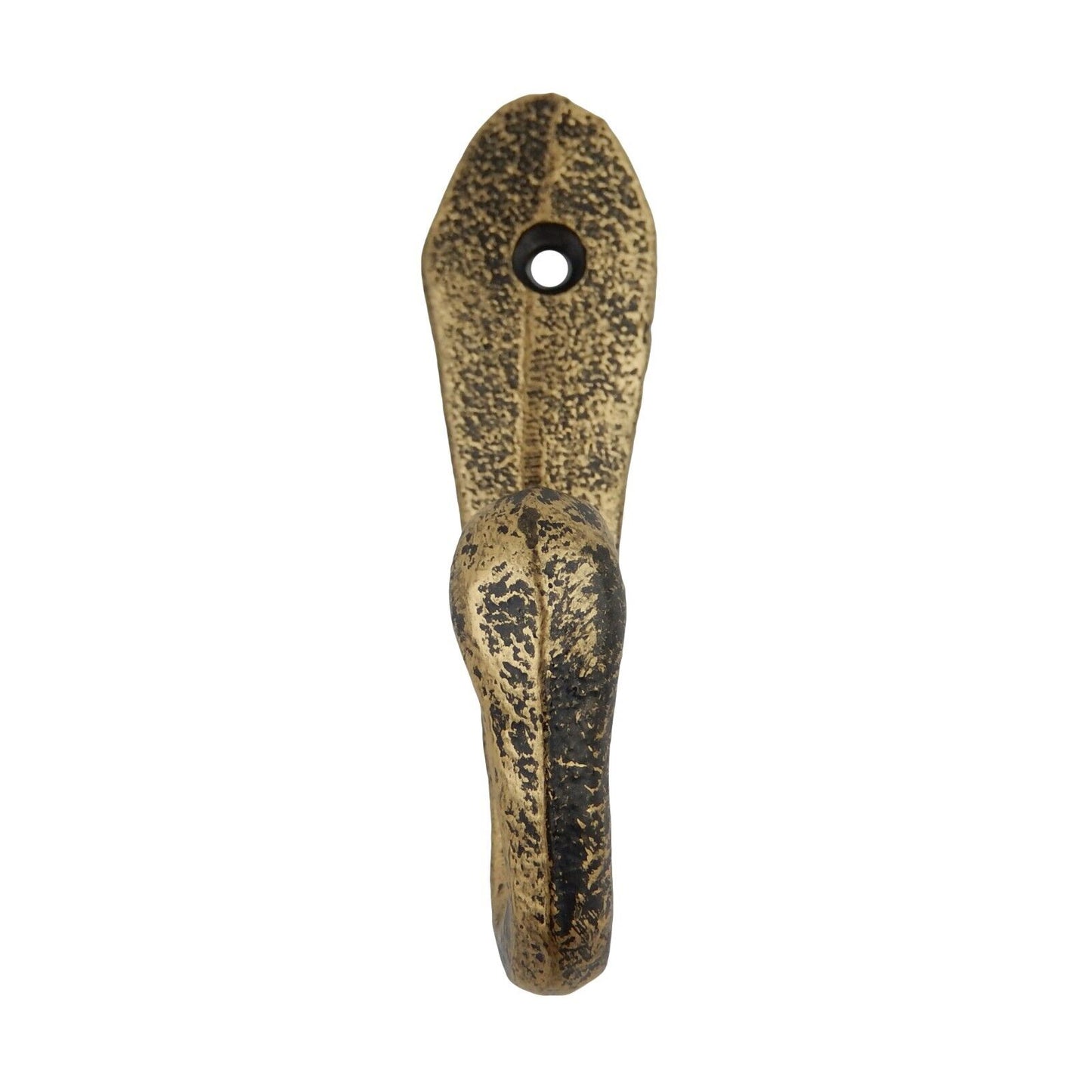 Simple Wall Hook Door Towel Coat Purse Hanger Antique Gold Patina 4 inch
