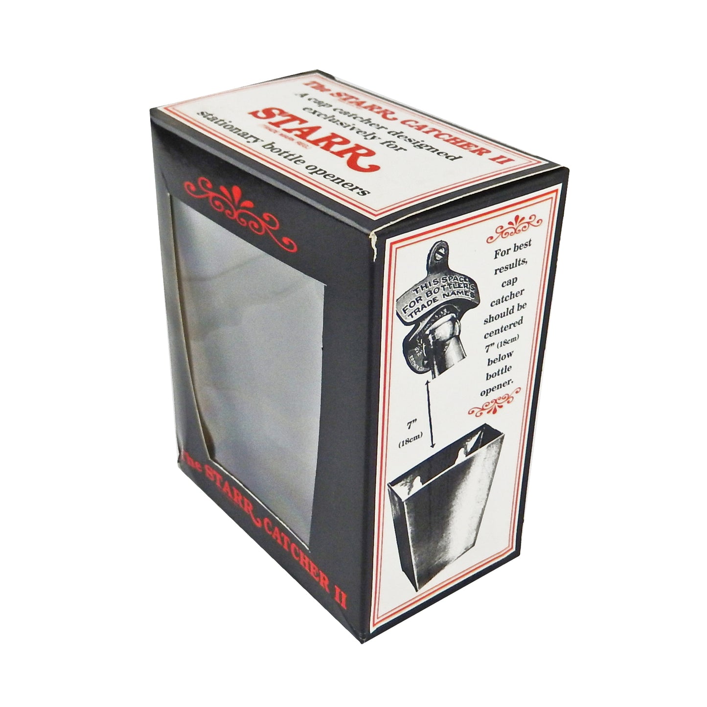 Tall Gray Plastic Cap Catcher For Wall Mounted Bottle Openers Holds 75 Caps