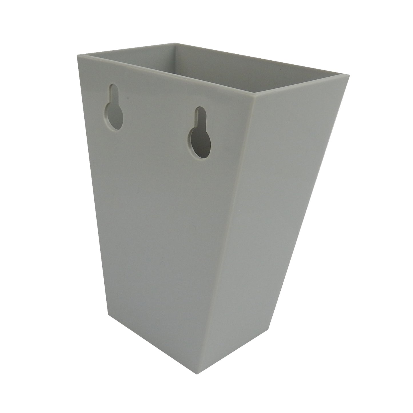Tall Gray Plastic Cap Catcher For Wall Mounted Bottle Openers Holds 75 Caps
