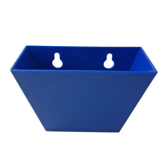 Blue Plastic Cap Catcher For Wall Mounted Bottle Openers Holds 75 Caps