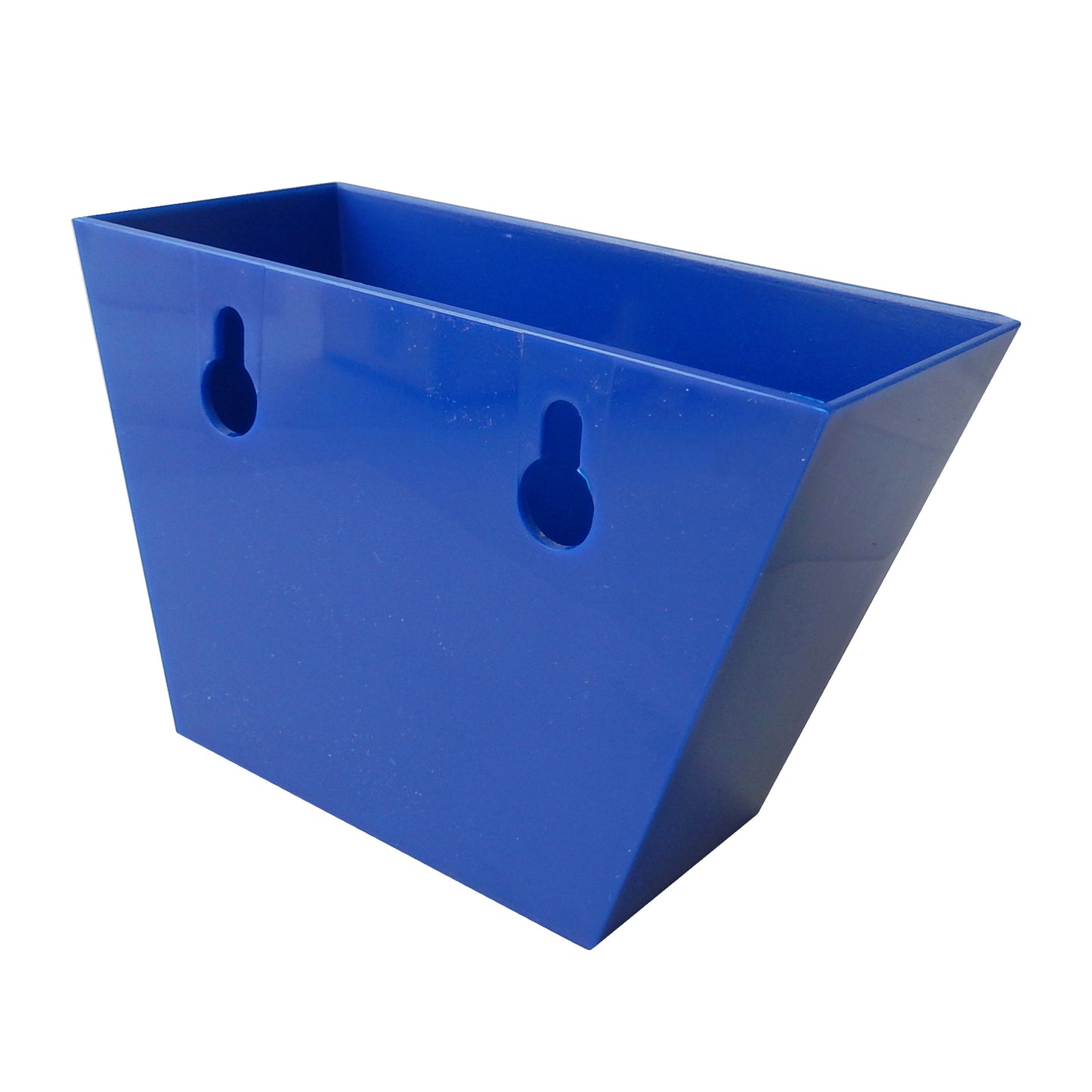 Blue Plastic Cap Catcher For Wall Mounted Bottle Openers Holds 75 Caps
