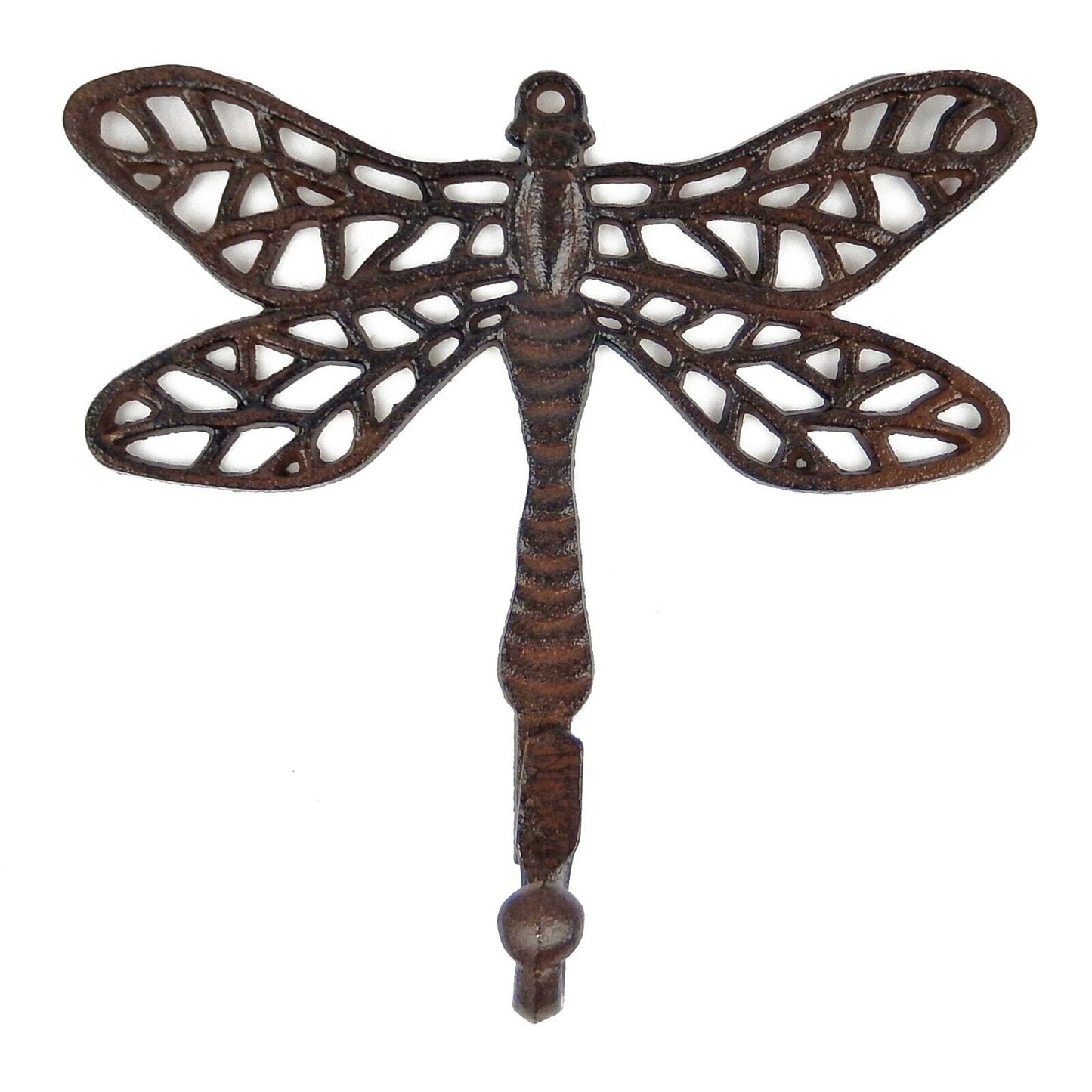Dragonfly Key Hook Cast Iron Towel Coat Hanger Wall Mount Rustic Antique Style