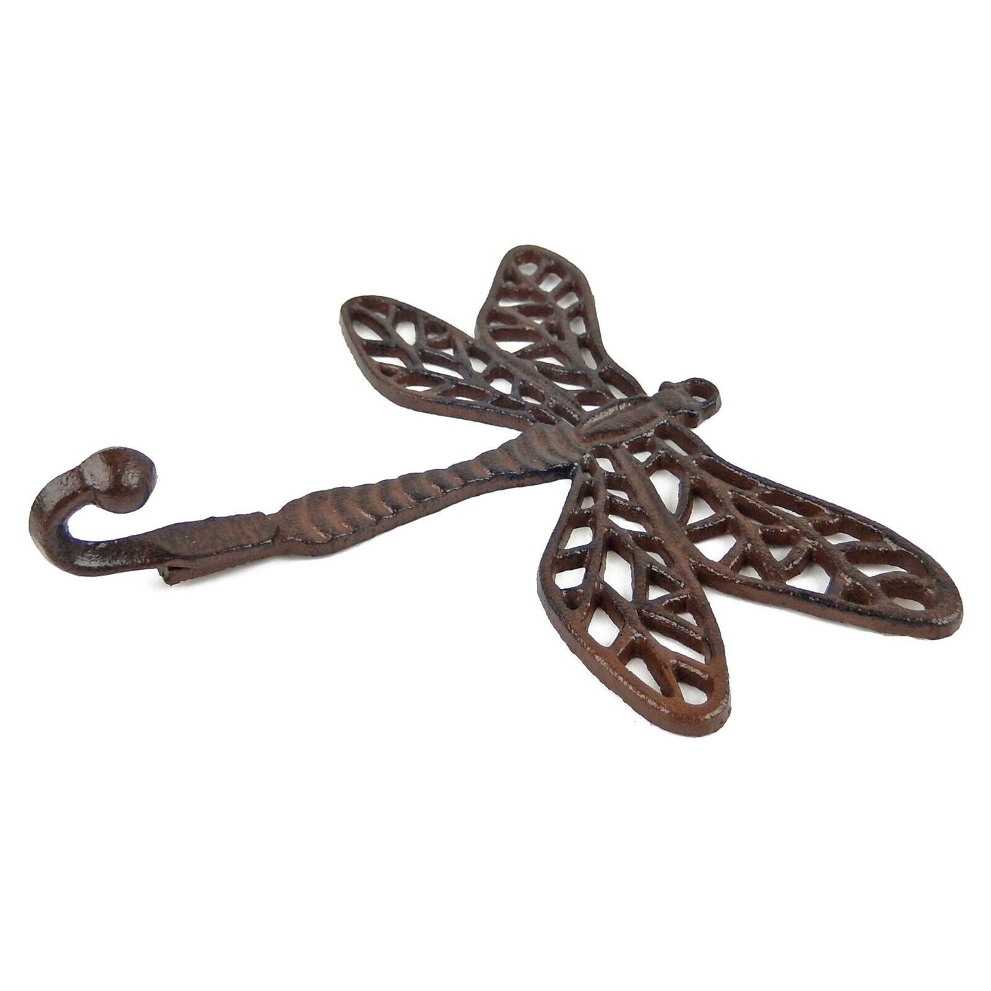 Dragonfly Key Hook Cast Iron Towel Coat Hanger Wall Mount Rustic Antique Style