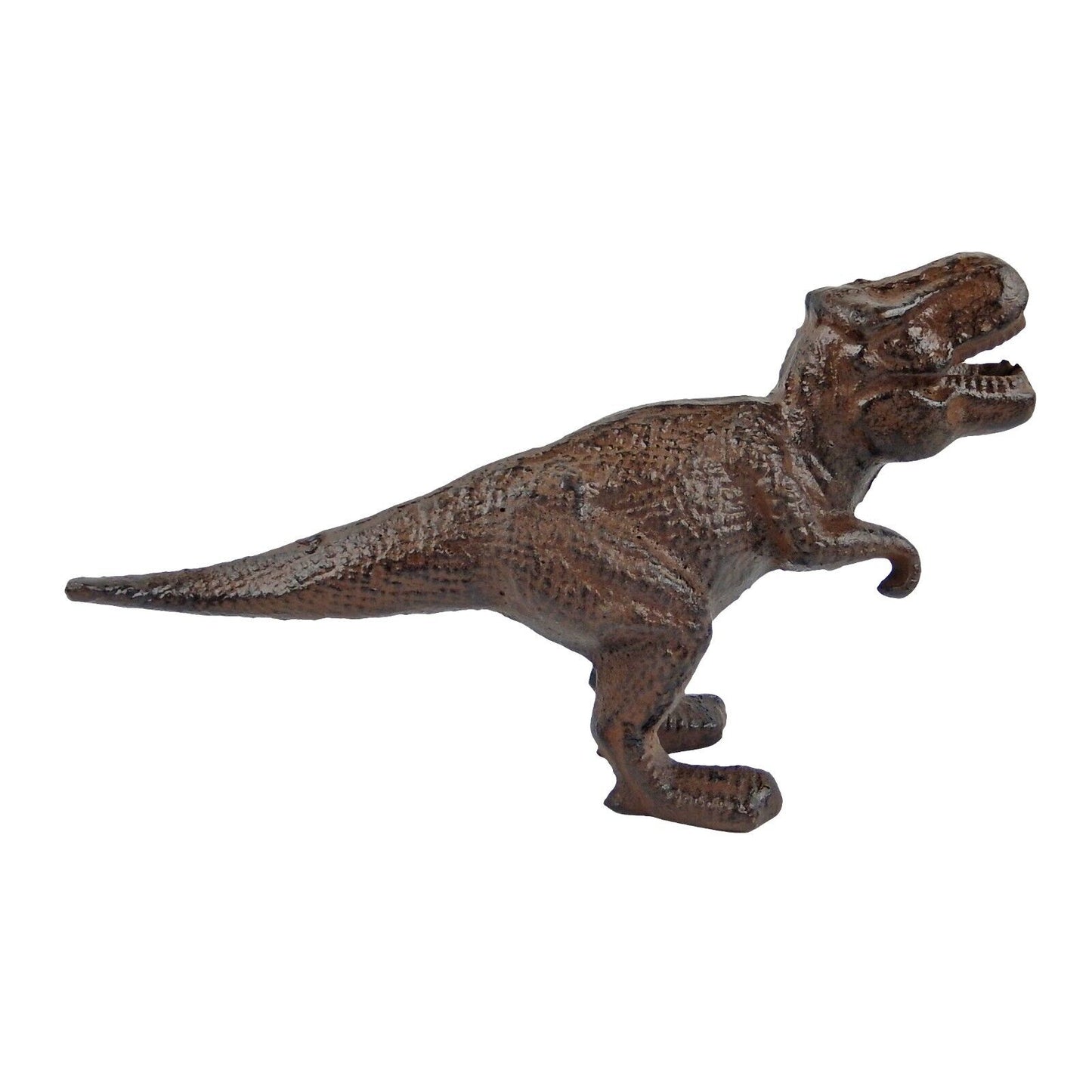 Rustic Cast Iron Tyrannosaurus Rex Dinosaur Shelf Figurine Statue Heavy Duty