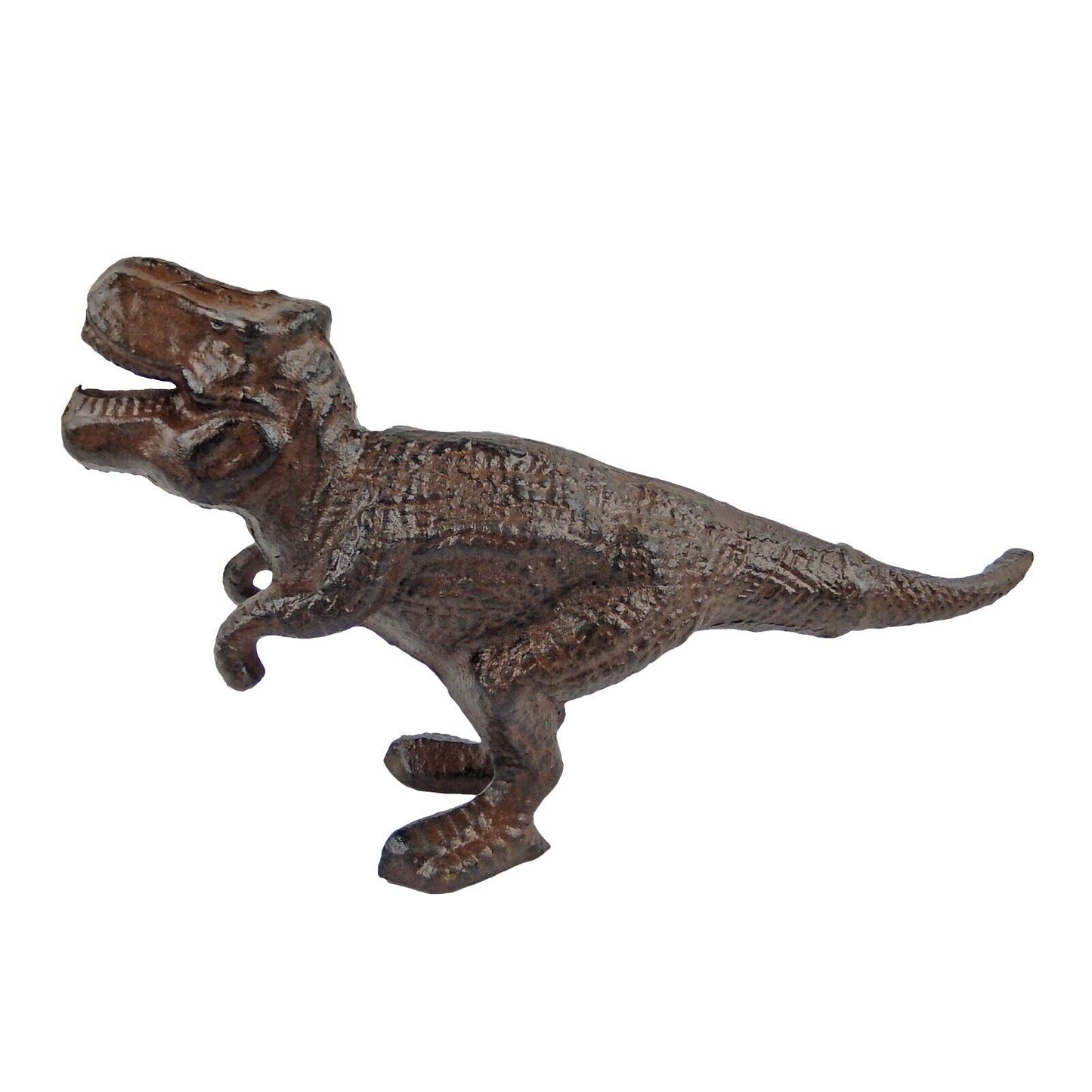 Rustic Cast Iron Tyrannosaurus Rex Dinosaur Shelf Figurine Statue Heavy Duty