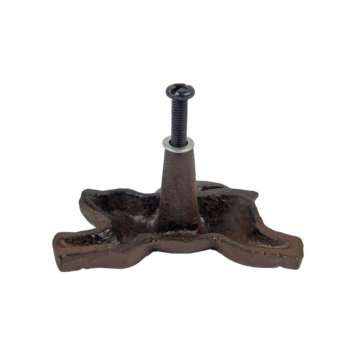 Cast Iron Flying Pig Cabinet Drawer Knob Door Pull With Screws Brown (Pack of 6)