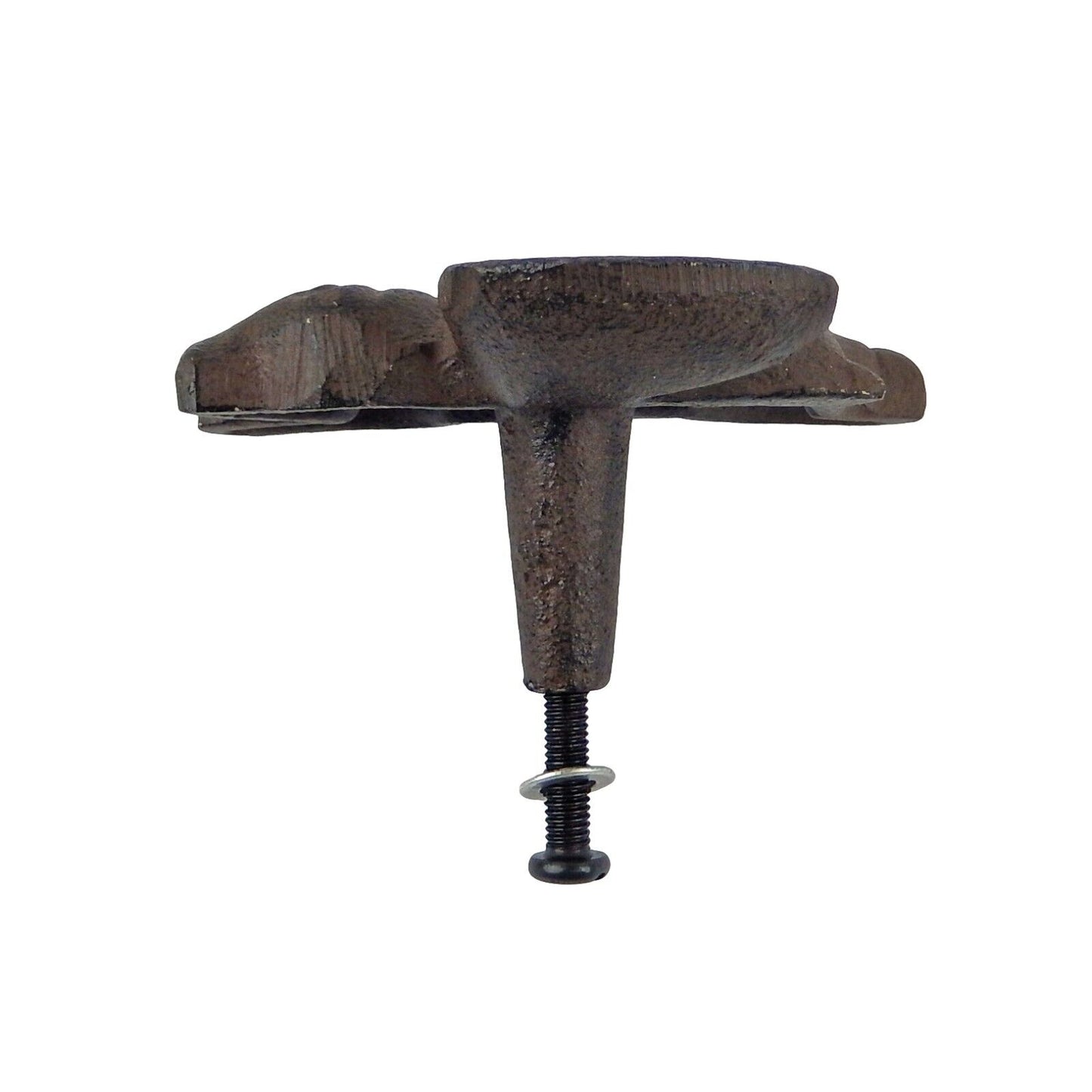Cast Iron Flying Pig Cabinet Drawer Knob Door Pull With Screws Brown (Pack of 6)