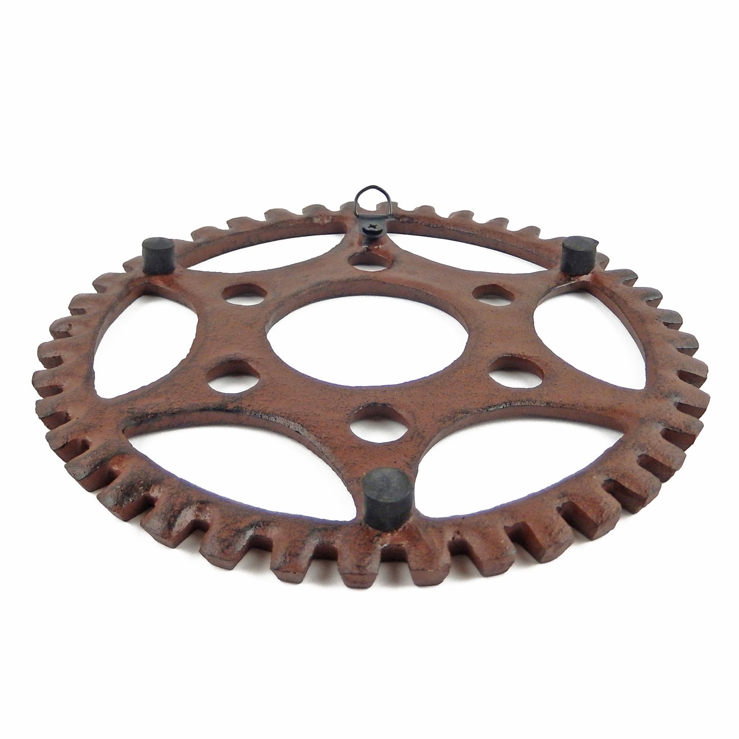 Mechanical Dented Gear Trivet Iron Industrial Cog Plaque Hot Pot Holder Rustic