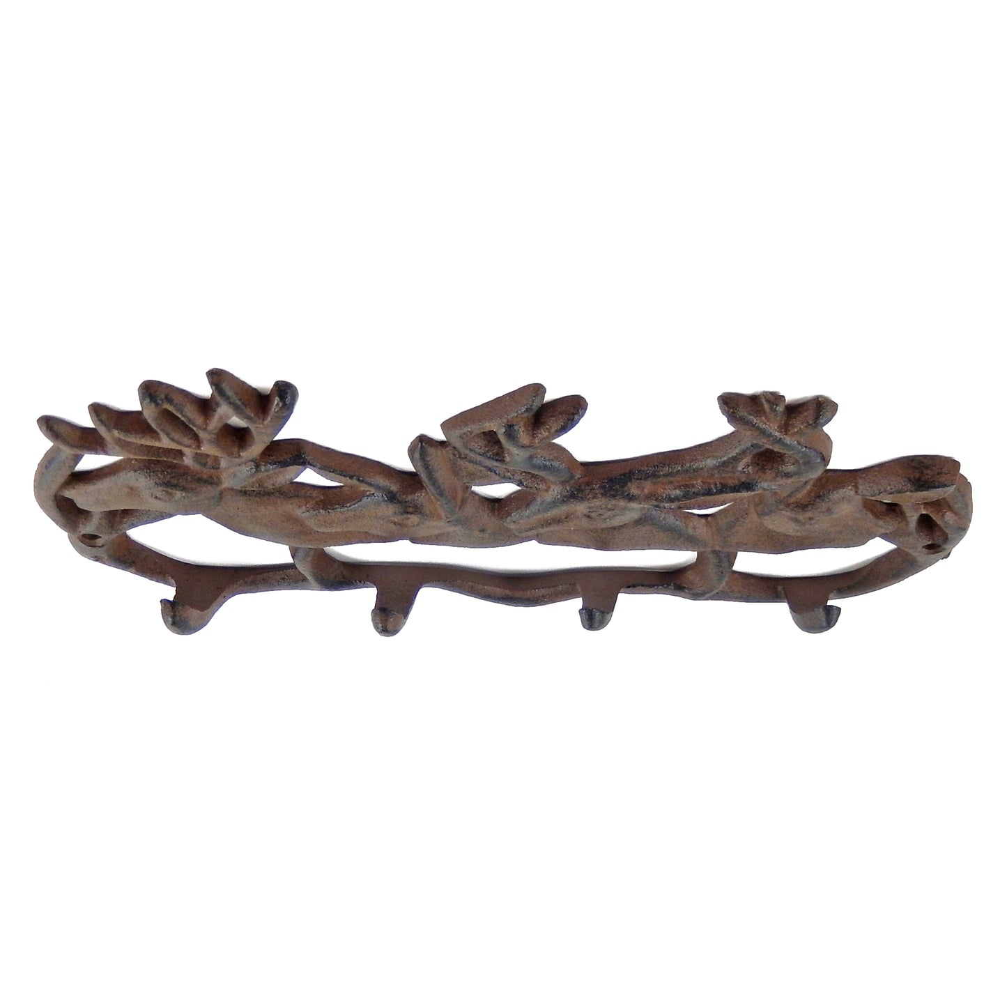 Cast Iron Deer Antler Wall Hook Rack Key Towel Coat Hanger Rustic Cabin Decor