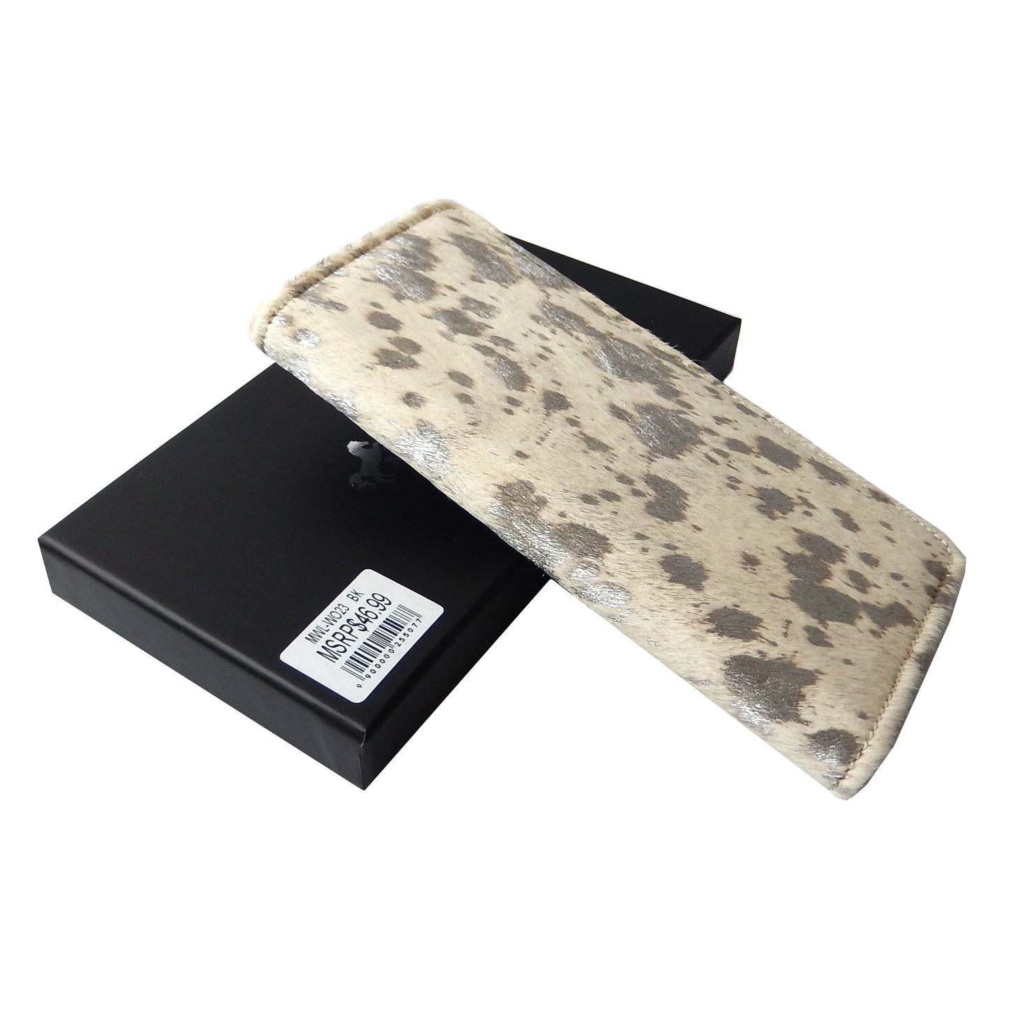 Real Cowhide Black Leather Bi-Fold Rodeo Western Wallet 13 Credit Cards Cash ID