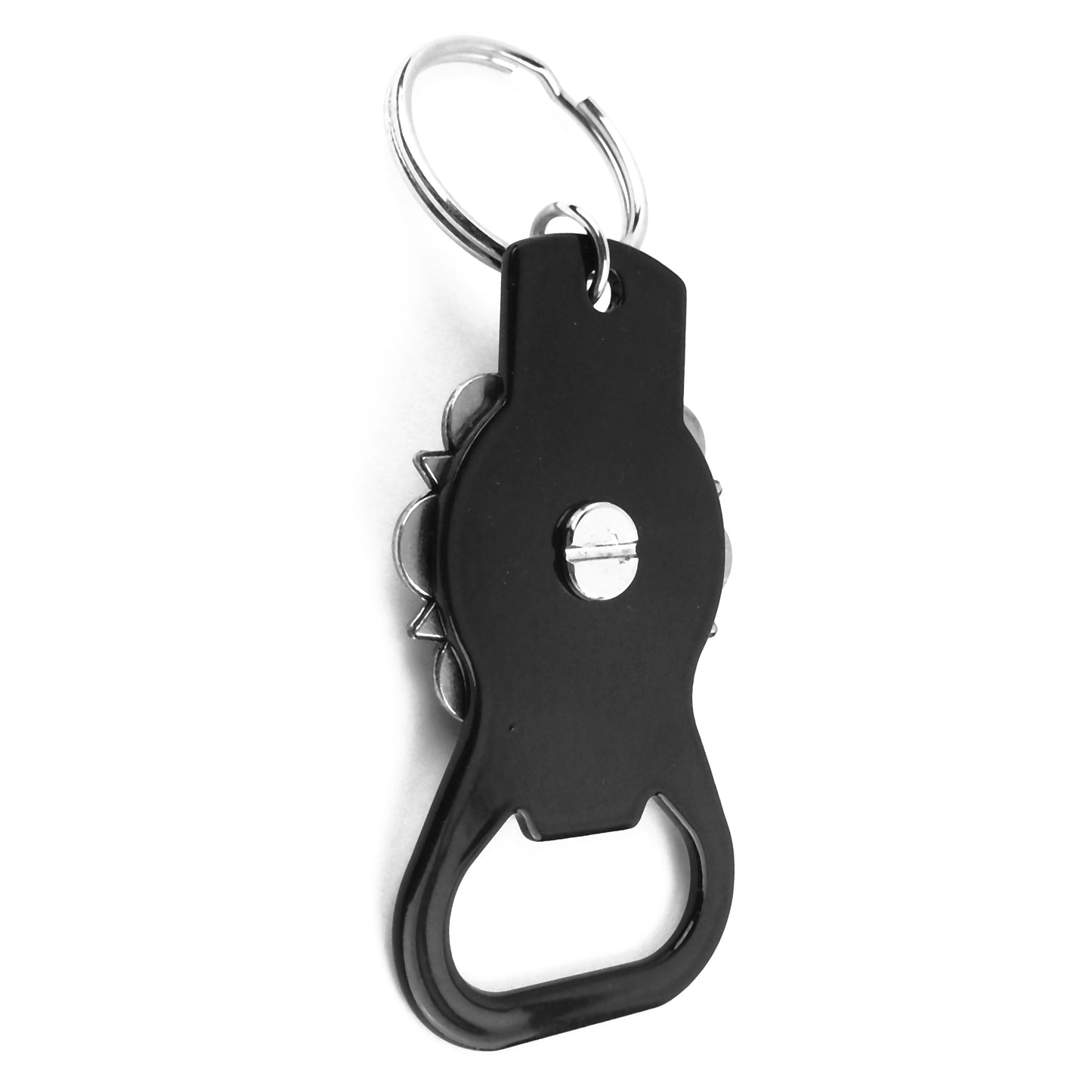 Metal Keychain Beer Soda Bottle Opener Floral Silver Texas Star Concho