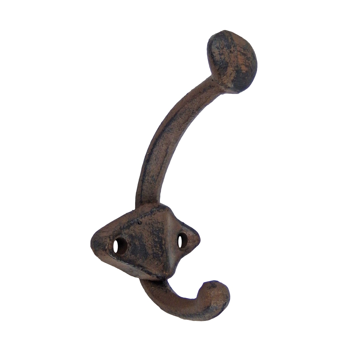12 Cast Iron Double Wall Hooks Rustic Coat Hanger Key Holder Towel Purse 3 1/2"