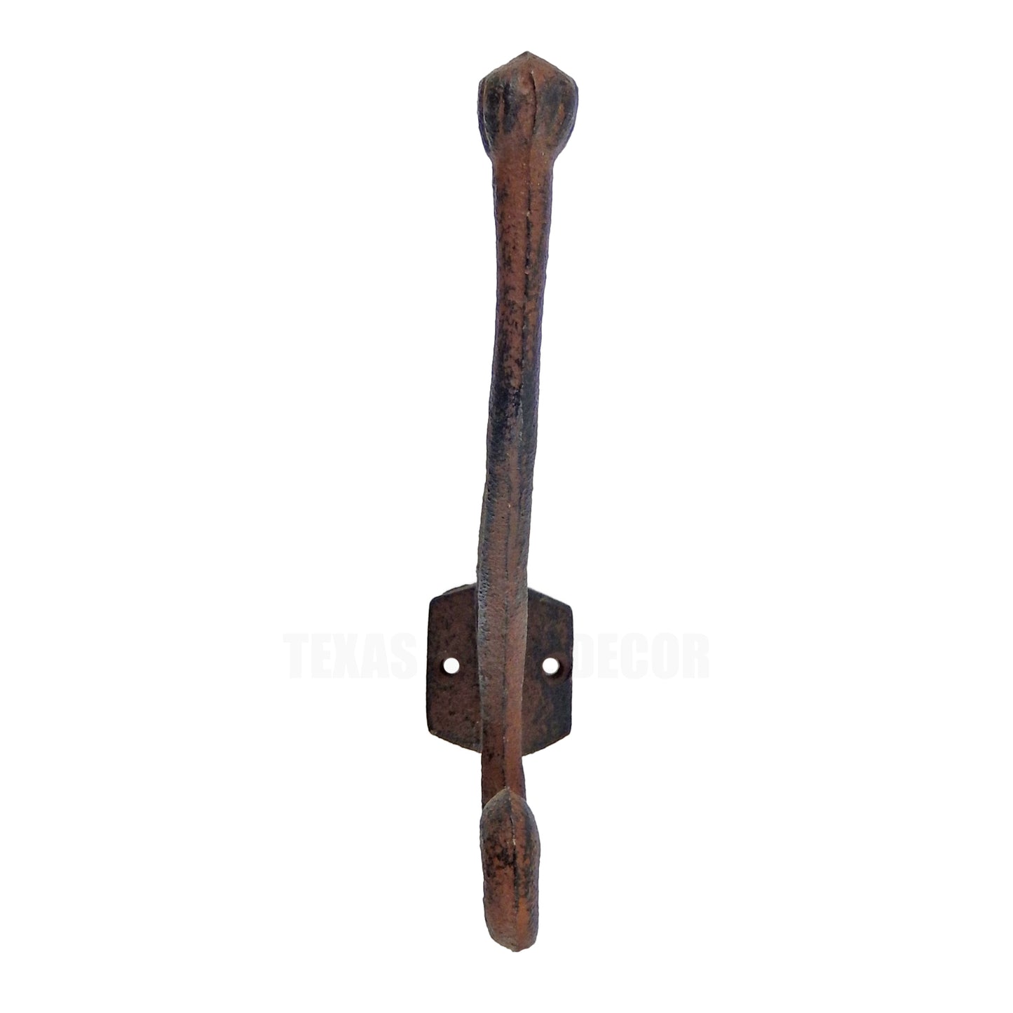 Rustic Cast Iron Vines Double Wall Hooks Towel Hat Coat Purse Hanger (Pack of 4)